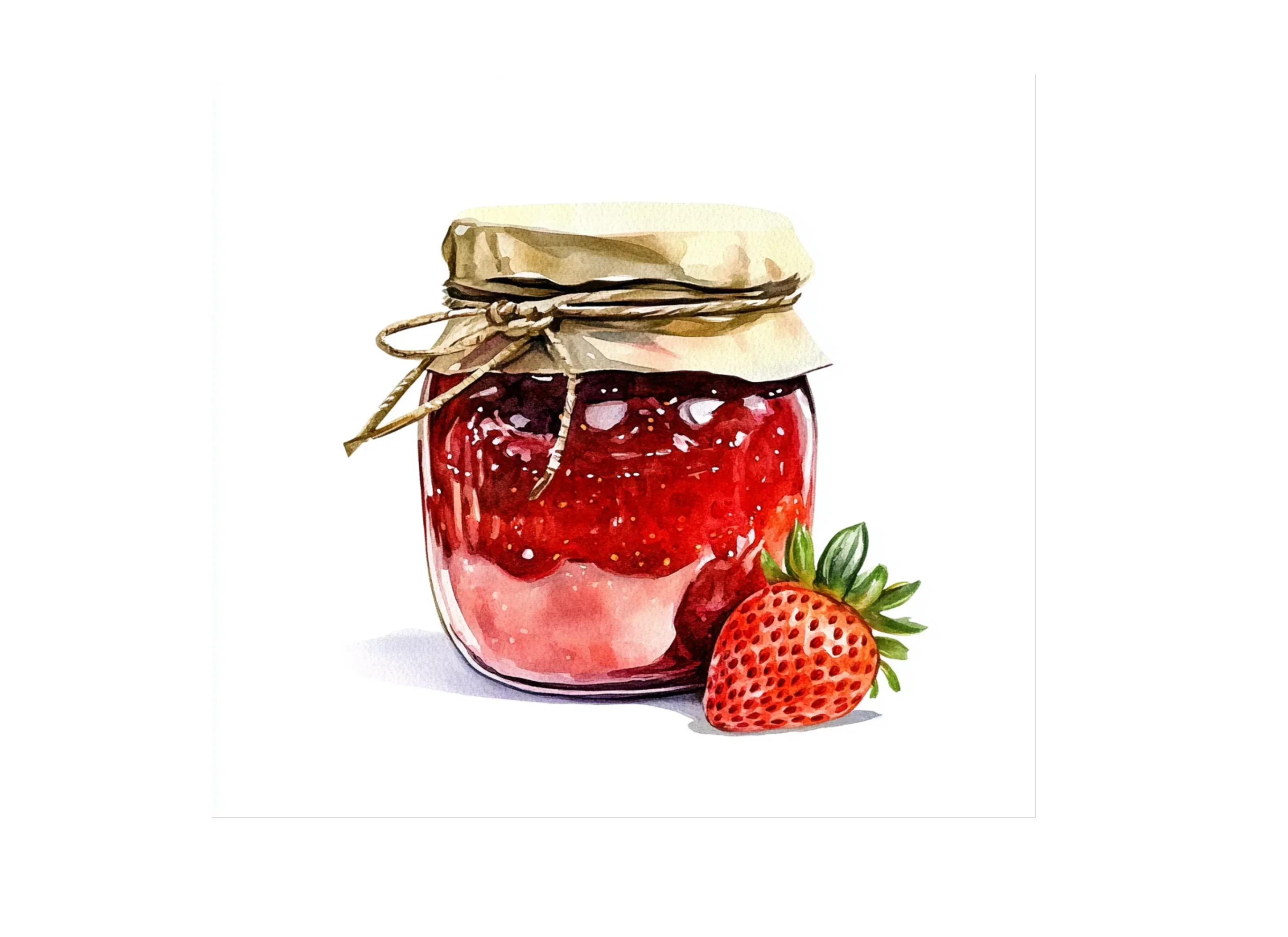 Strawberry Jam Jar Clipart Bundle - Image 3