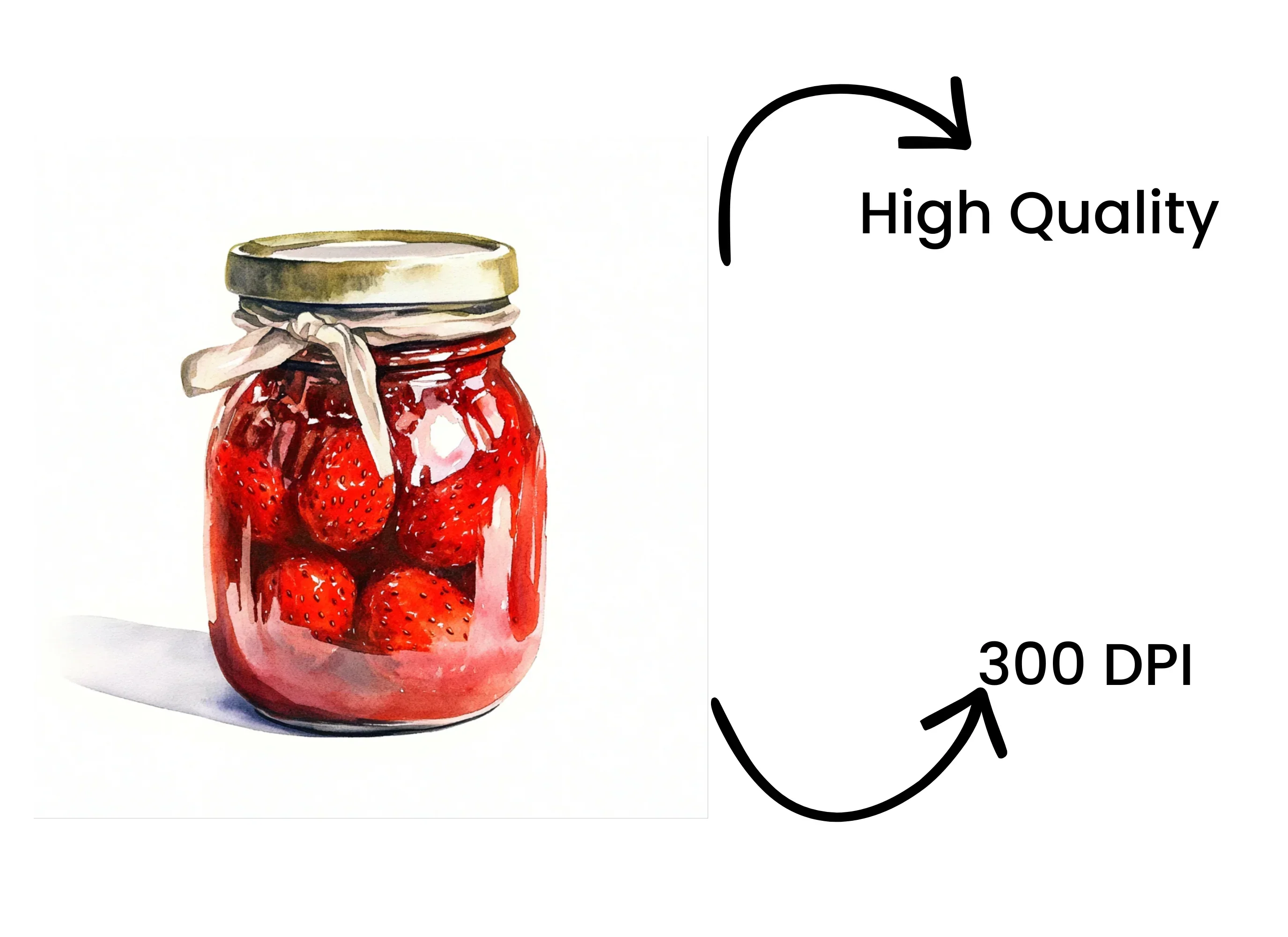 Strawberry Jam Jar Clipart Bundle - Image 4