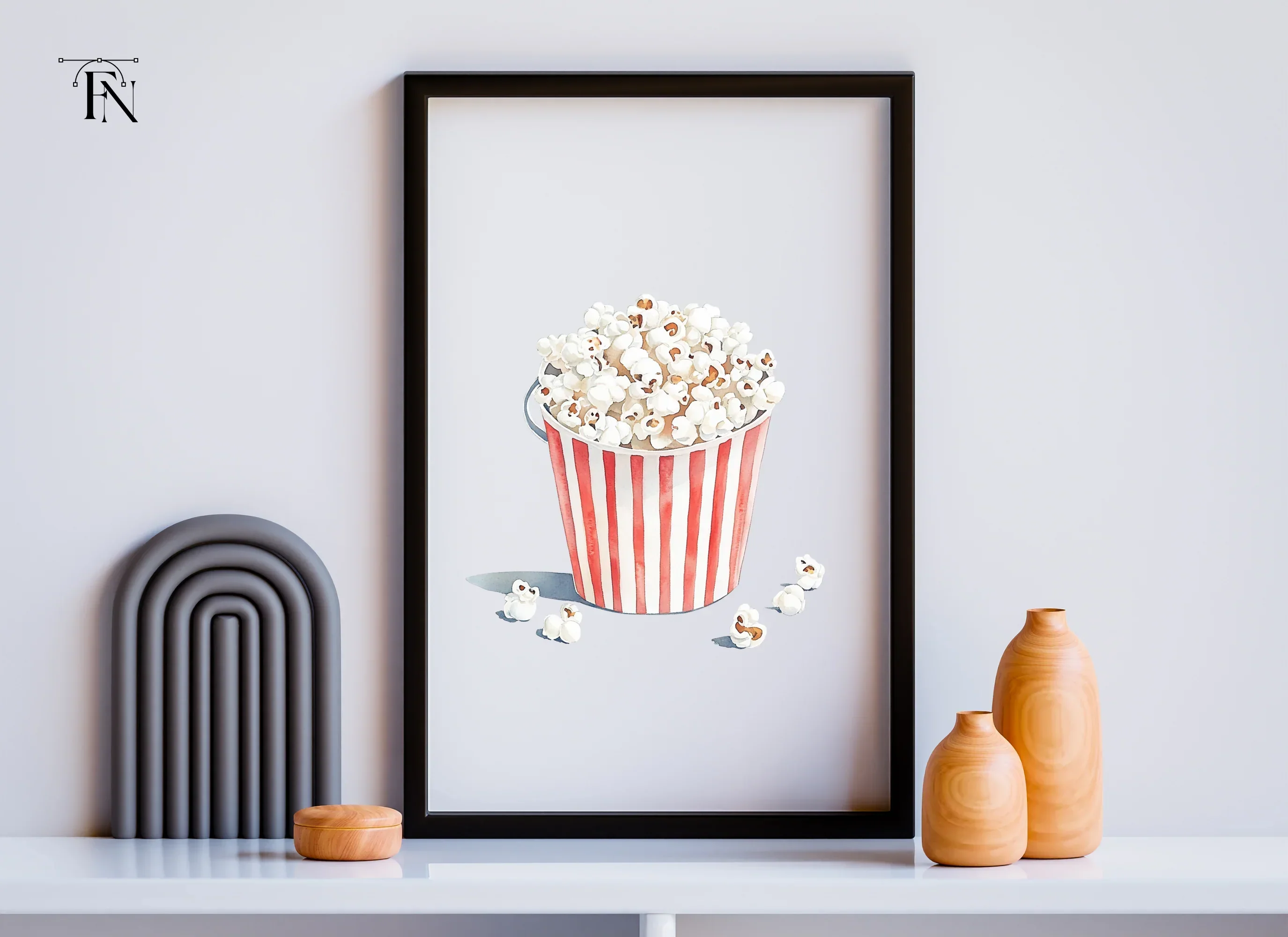 Striped Popcorn Buckets Clipart Bundle - Image 6