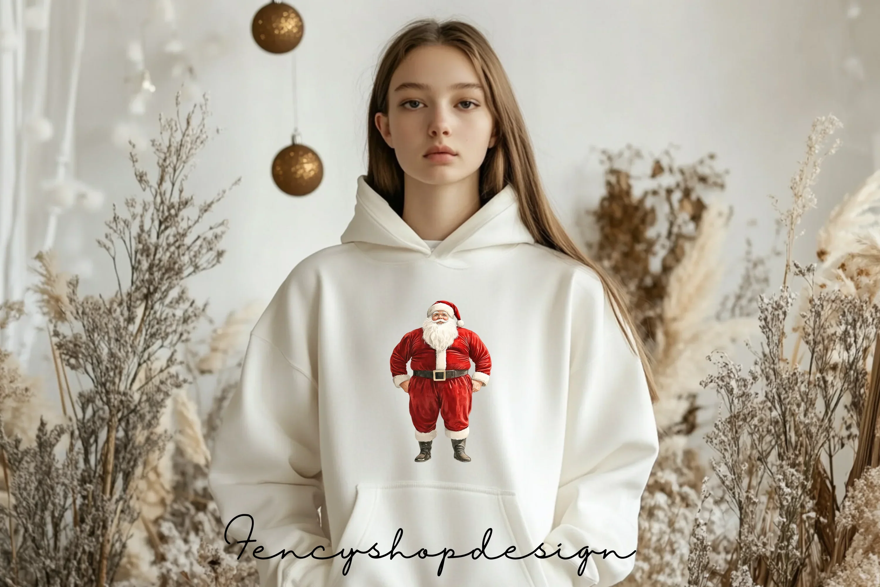 Strong Santa Christmas Holiday Clipart Bundle - Image 6