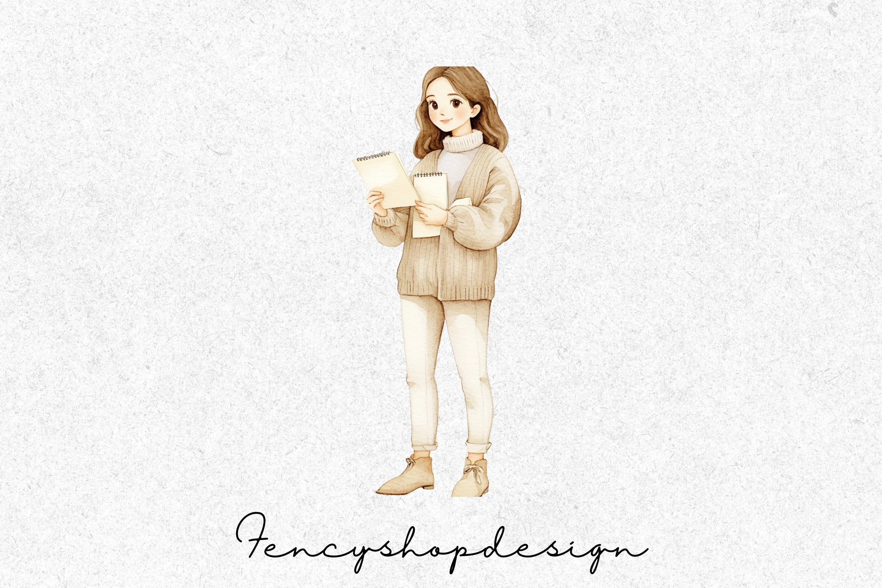Student Girl Clipart Bundle - Image 3
