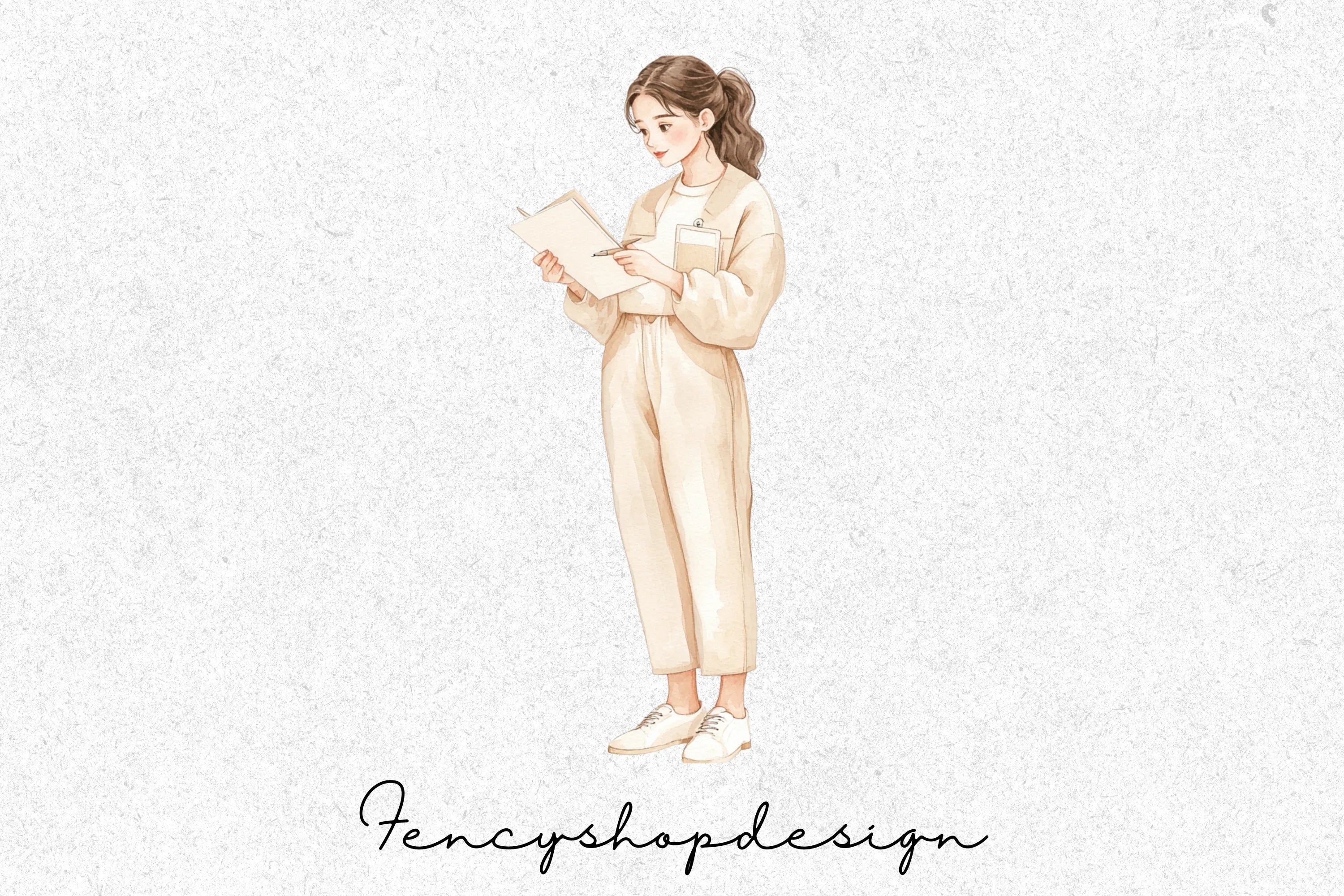 Student Girl Clipart Bundle - Image 4