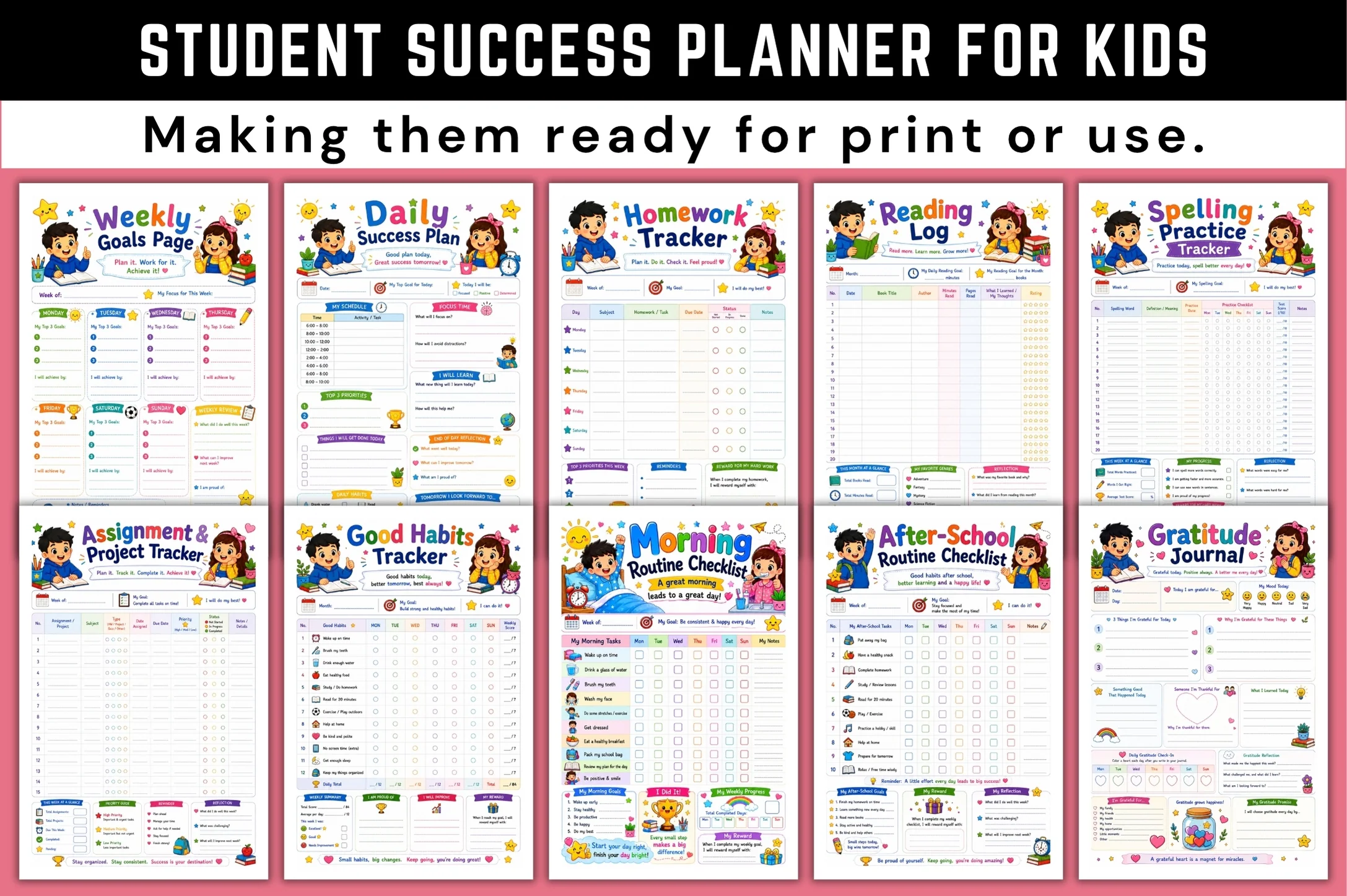 Student Success For Kids Planner - Image 2