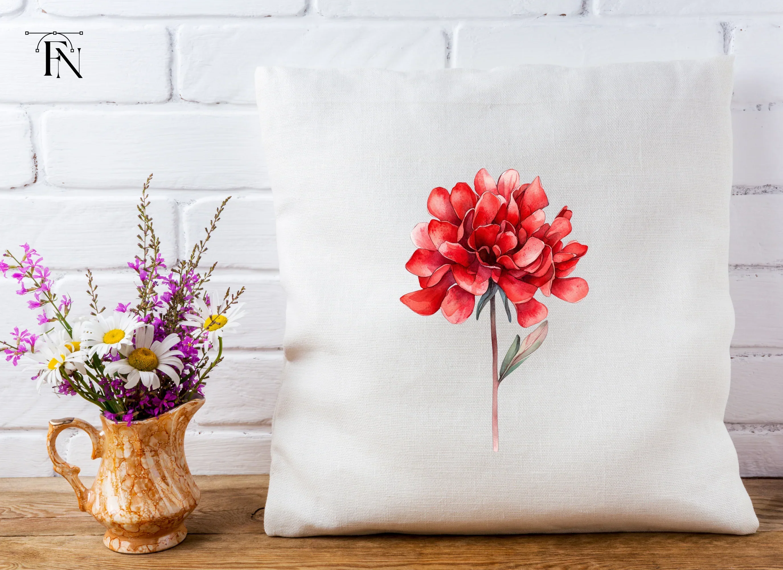 Stunning Red Peony Clipart Bundle - Image 3