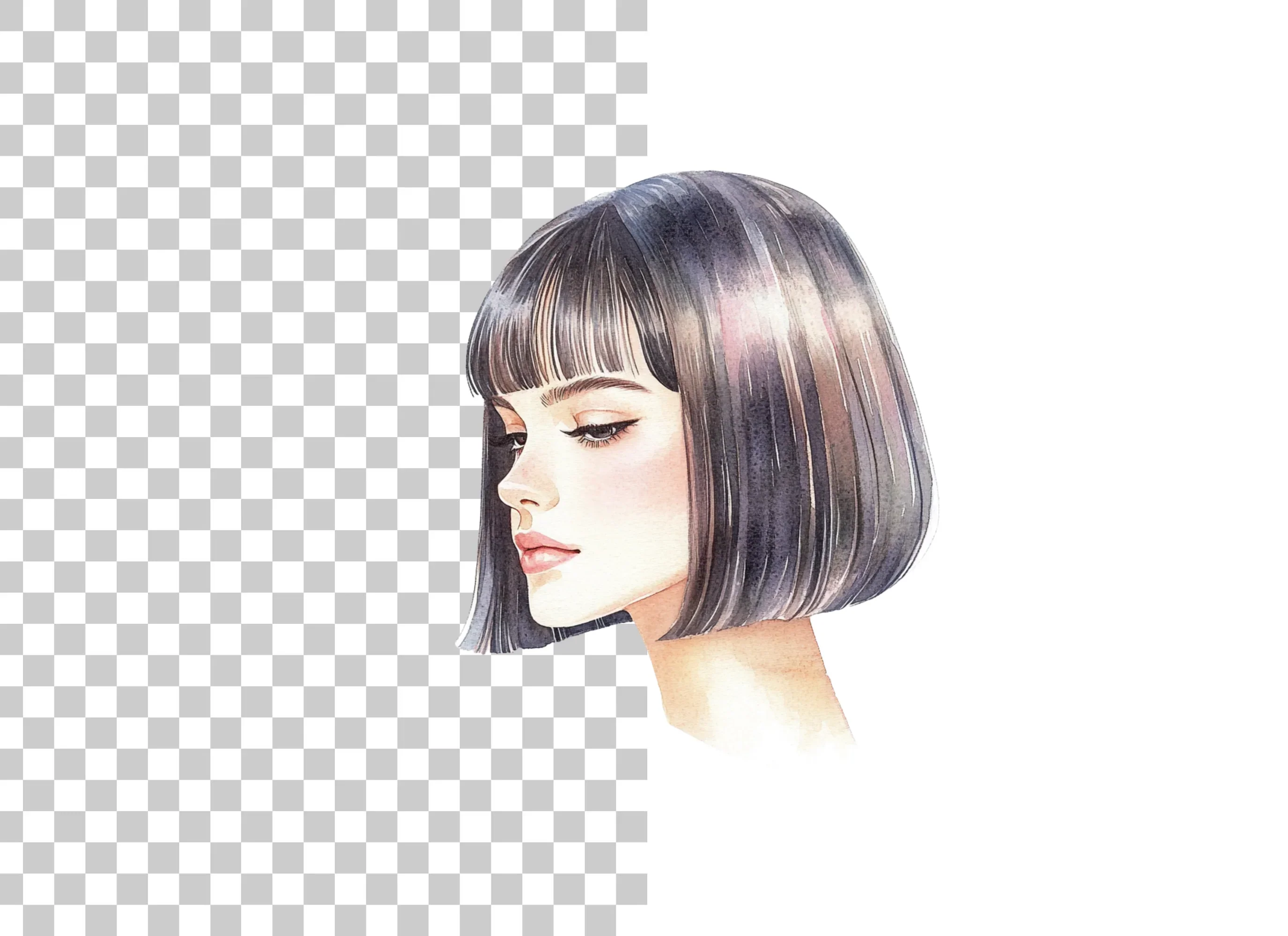 Stylish Bob Haircut Woman Clipart Bundle - Image 2