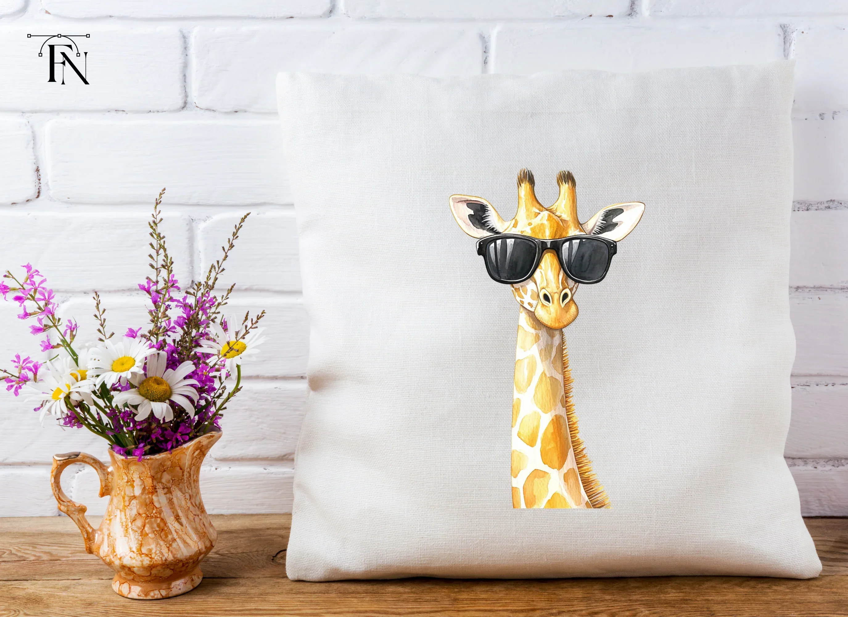Stylish Giraffe Heads with Shades Clipart Bundle - Image 4