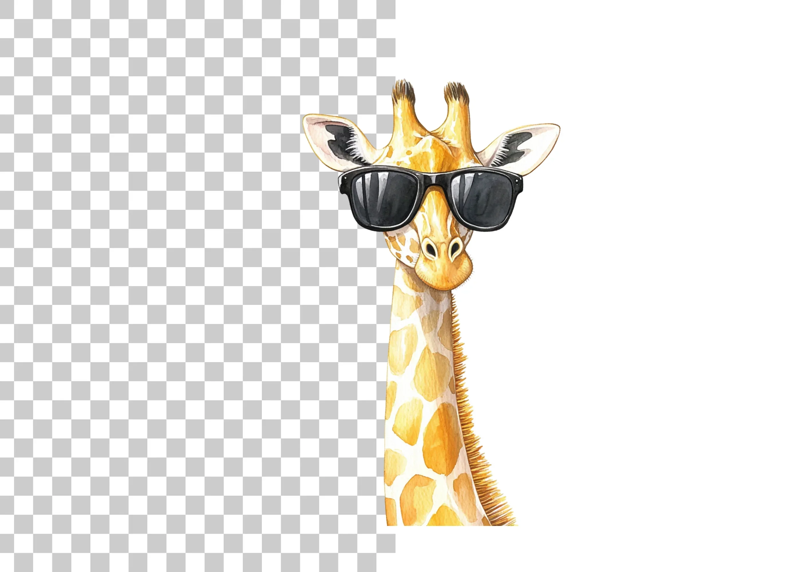 Stylish Giraffe Heads with Shades Clipart Bundle - Image 6