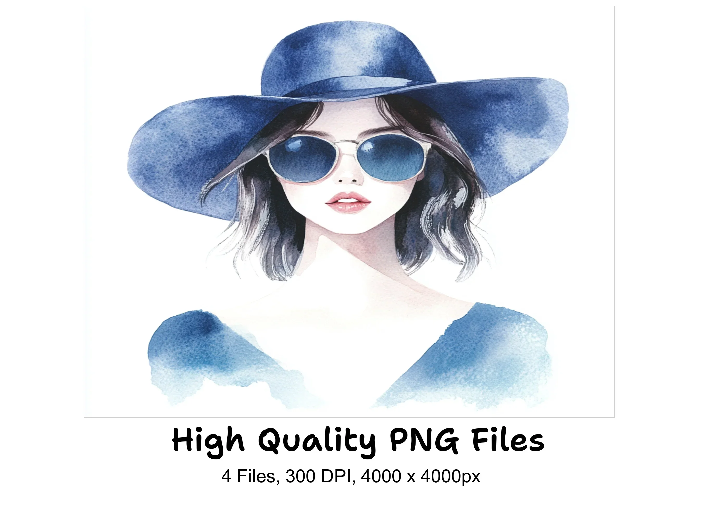 Stylish Girls Portrait Clipart Bundle