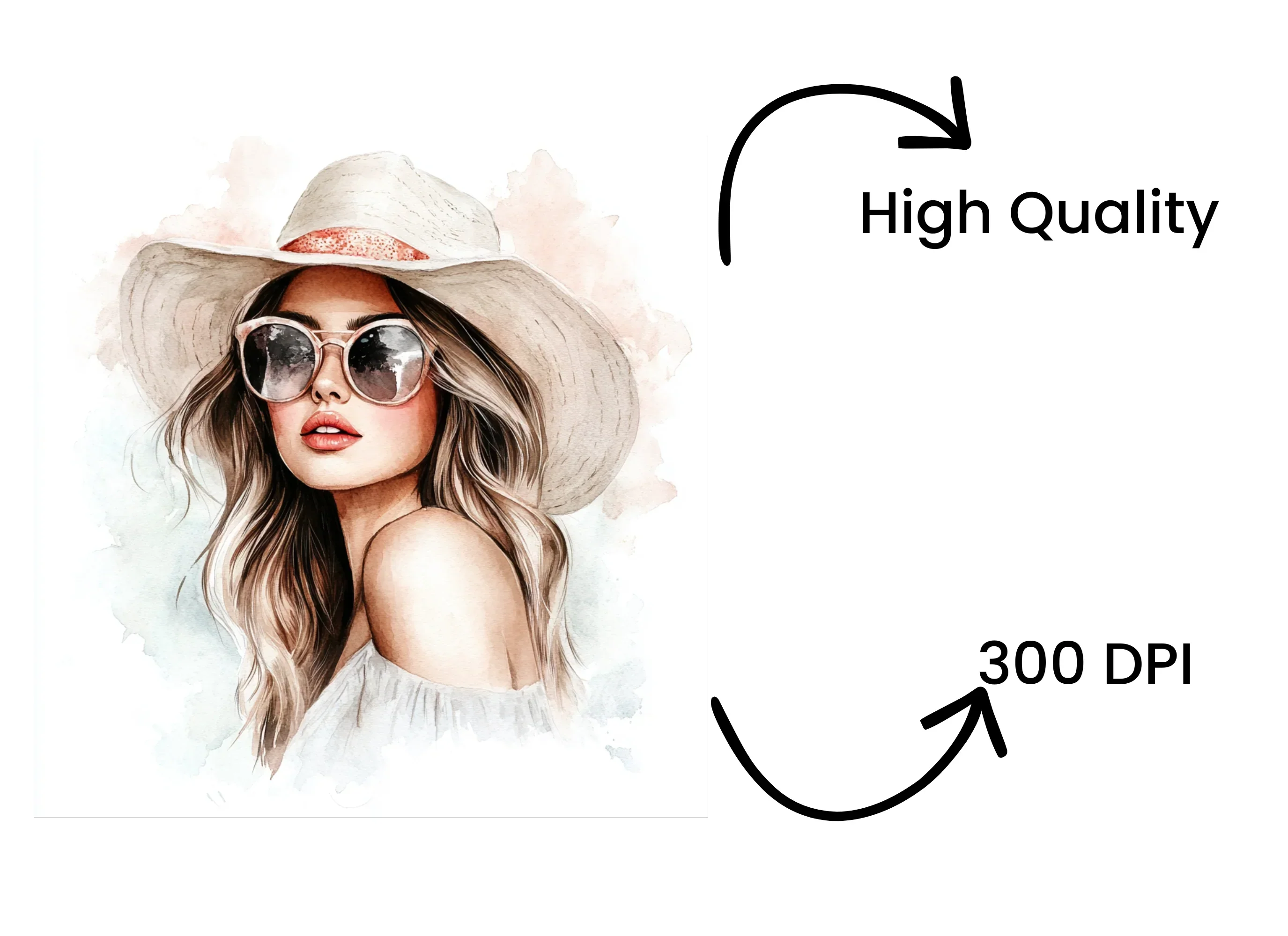 Stylish Girls Portrait Clipart Bundle - Image 4