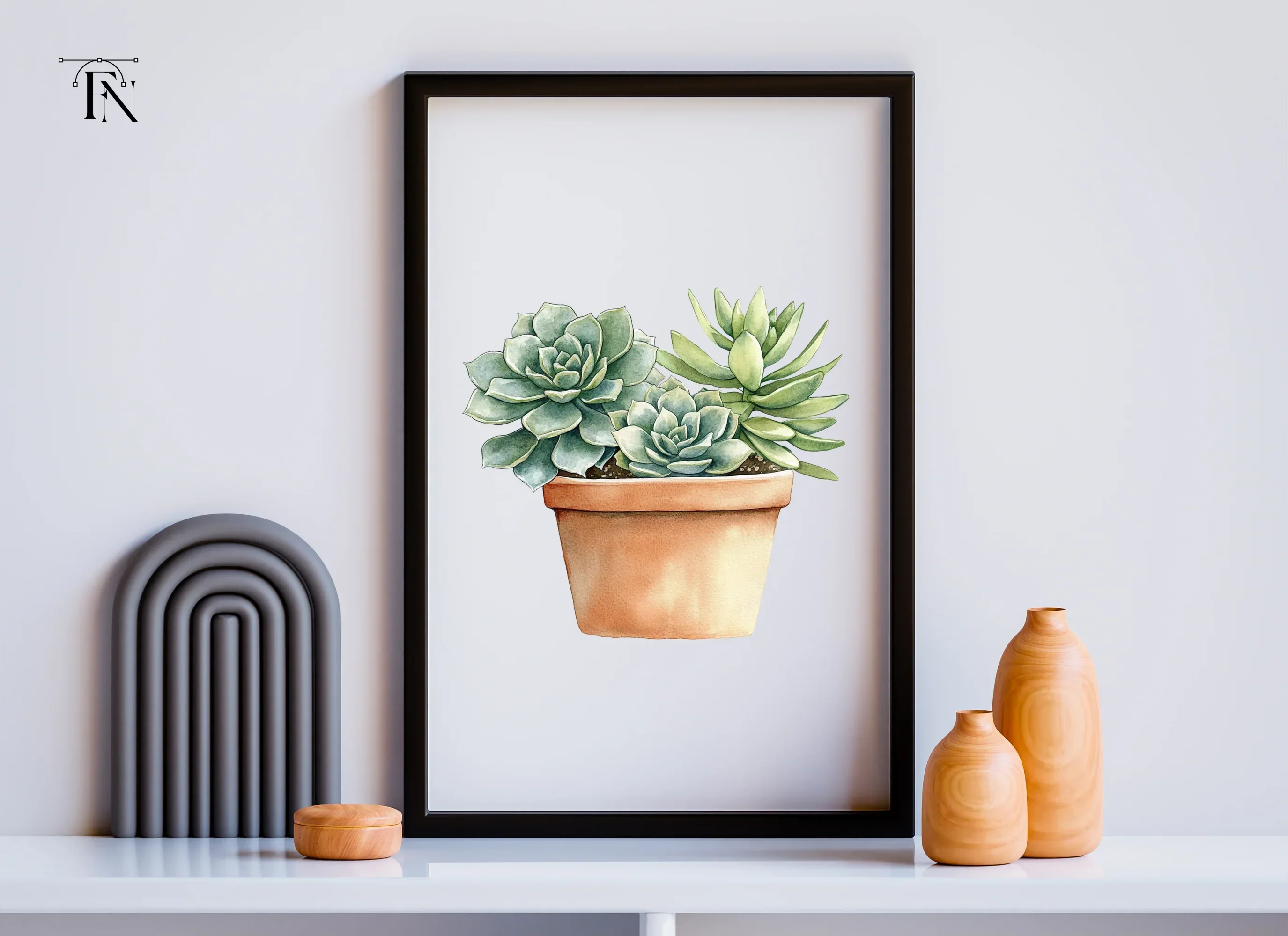 Succulent Plant Pot Clipart Bundle - Image 4