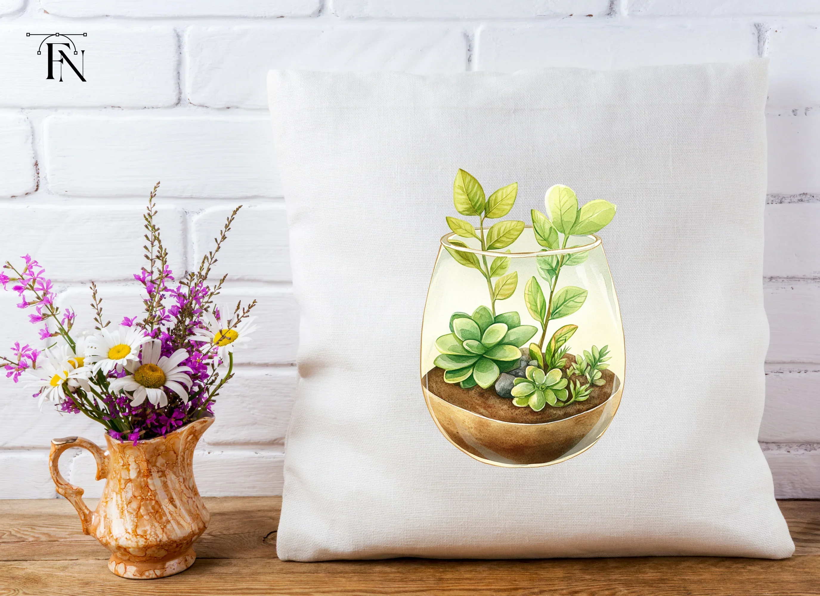 Succulent Terrarium Clipart Bundle - Image 5