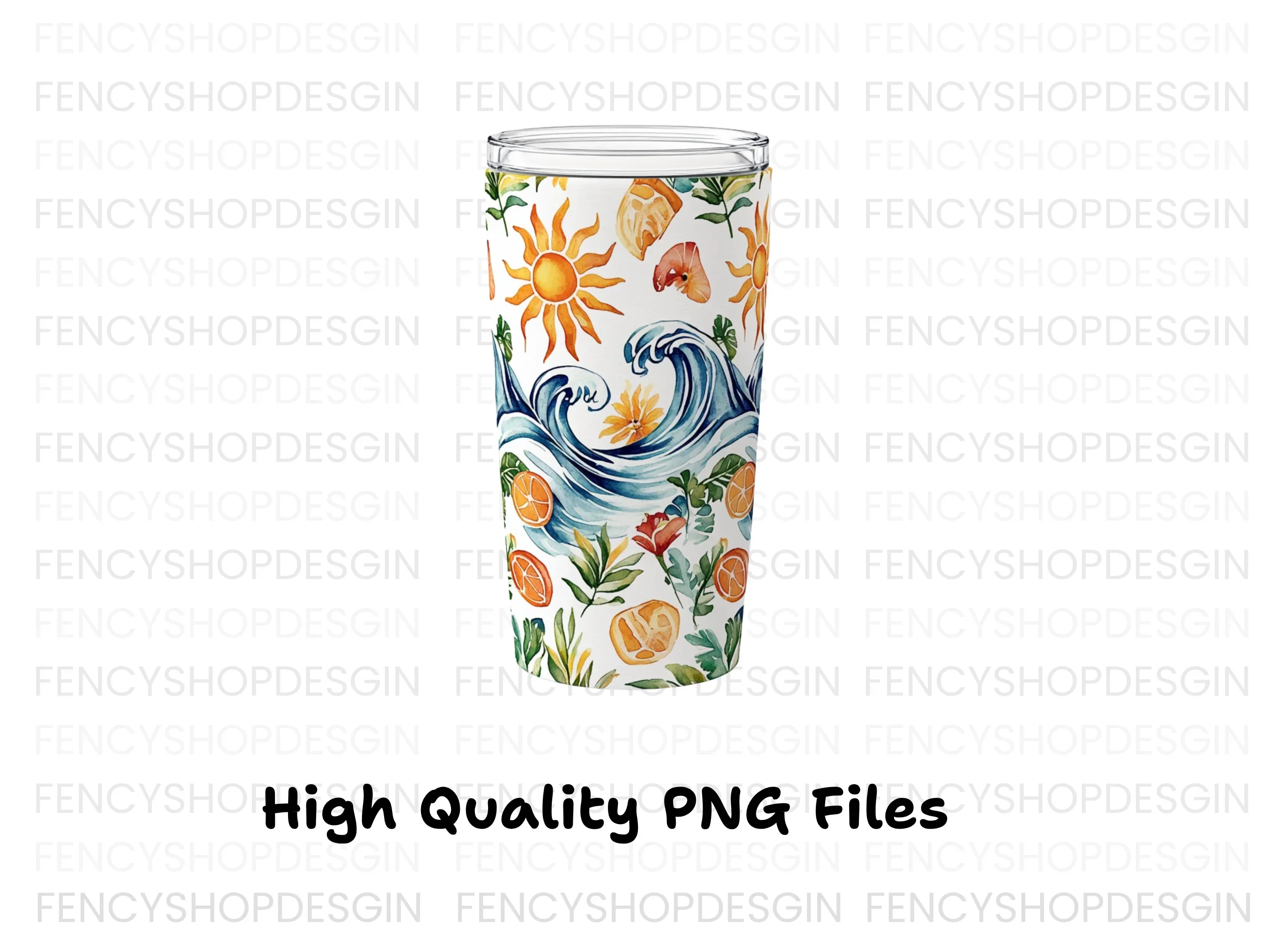 Summer Beach Tumbler Clipart Bundle - Image 3
