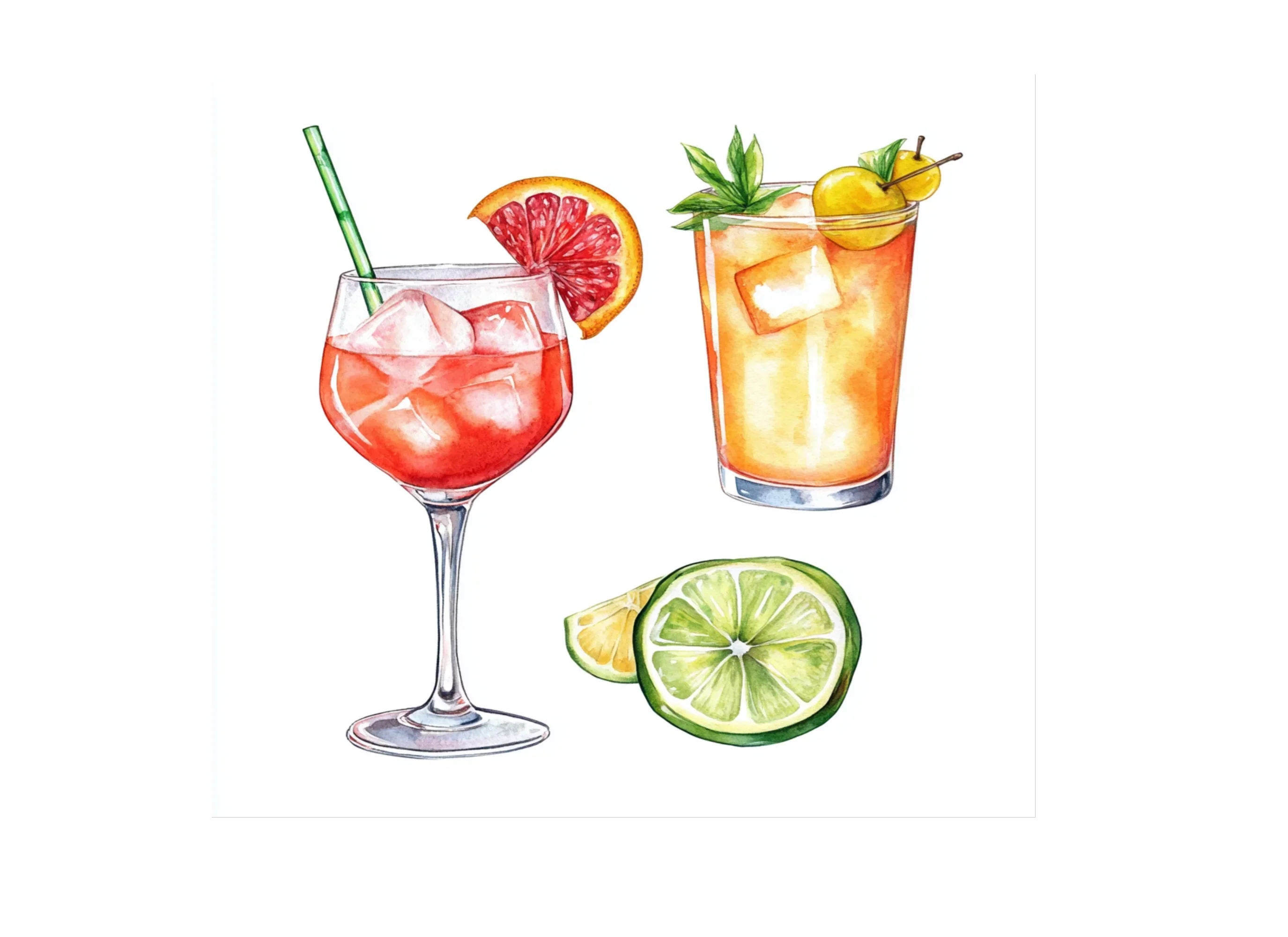 Summer Cocktail Clipart Bundle - Image 2