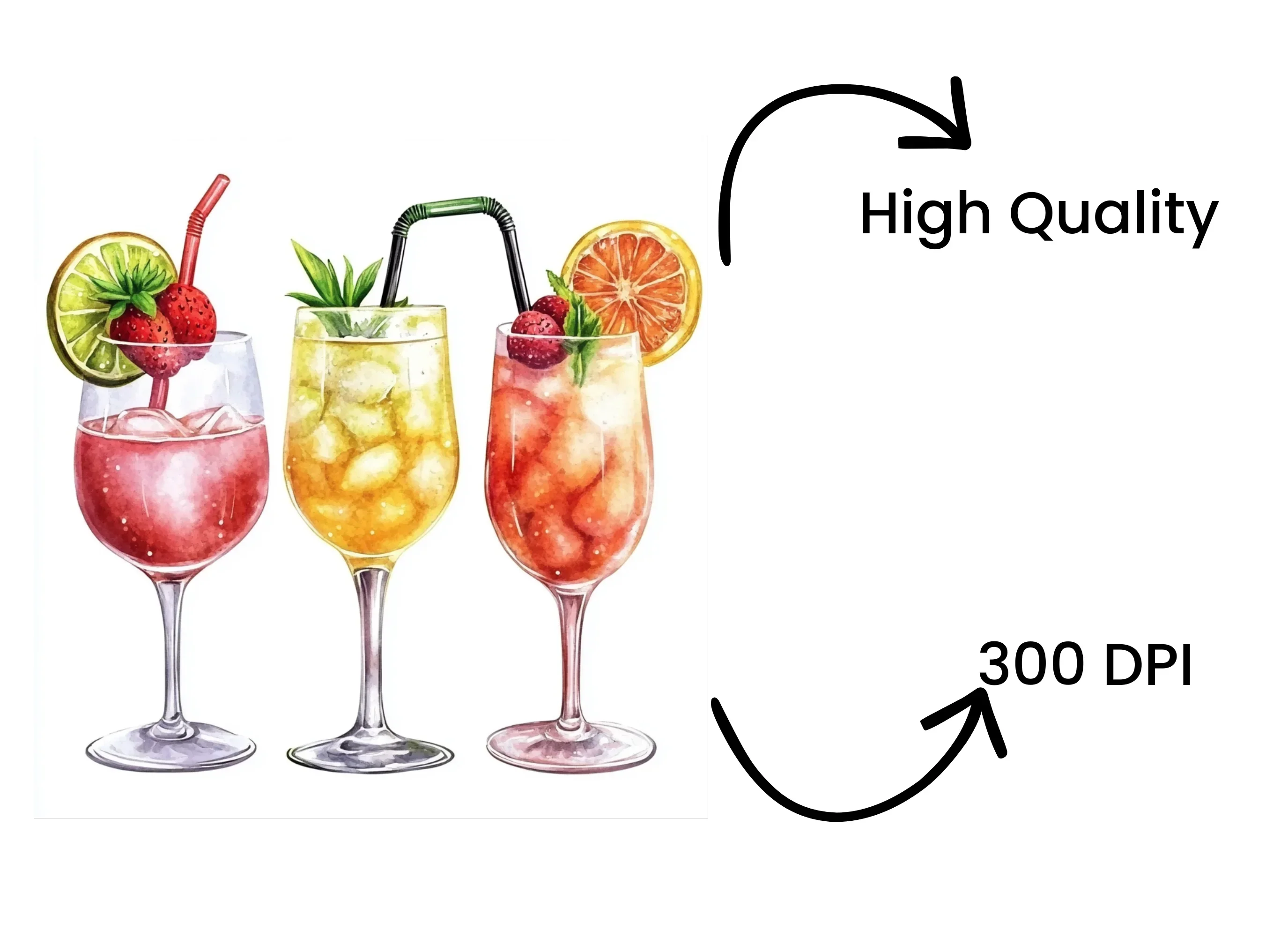 Summer Cocktail Clipart Bundle - Image 4