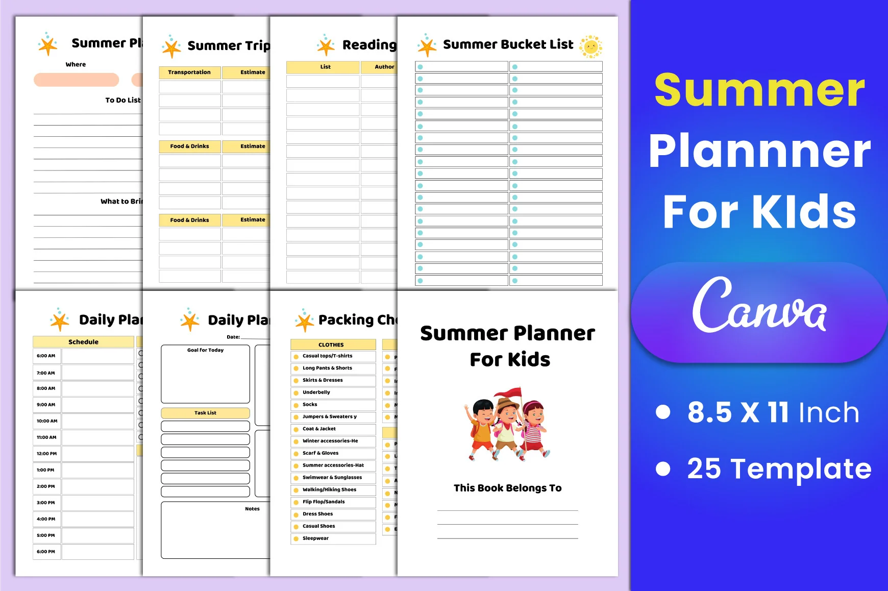 Summer Planner for Kids