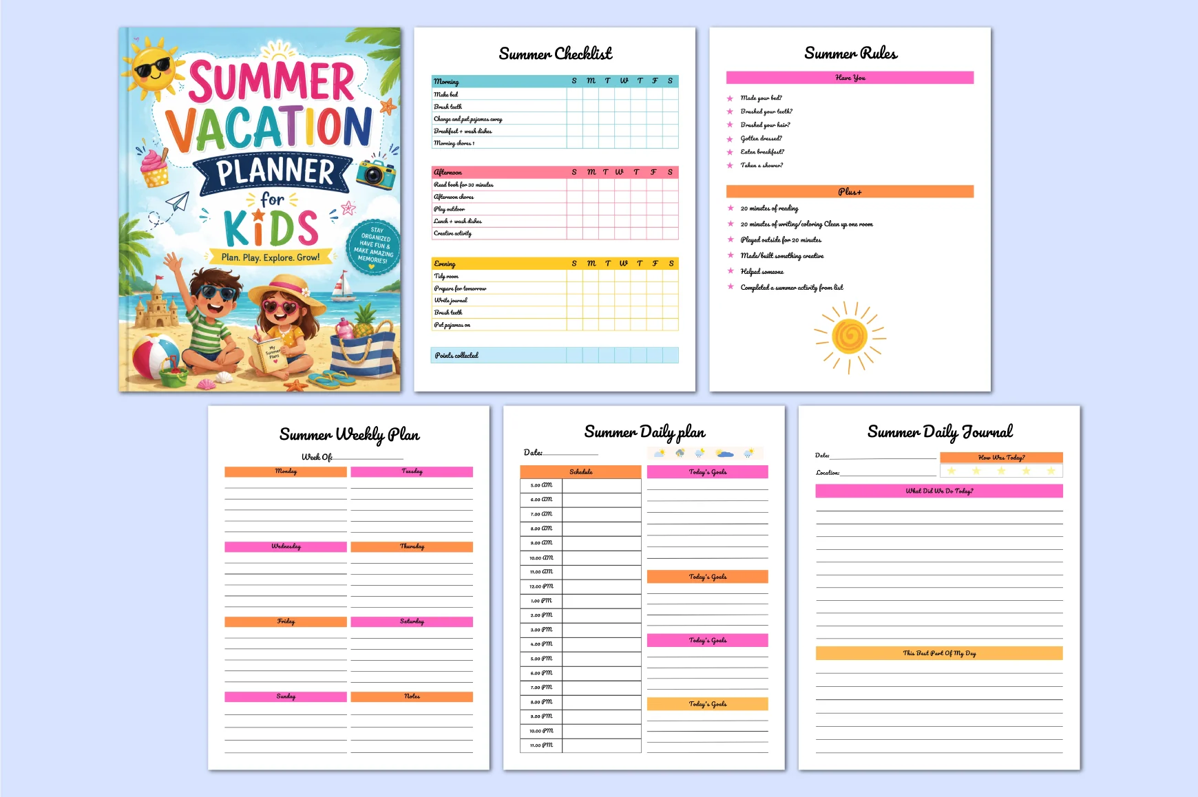 Summer Vacation For Kids Planner - Image 2