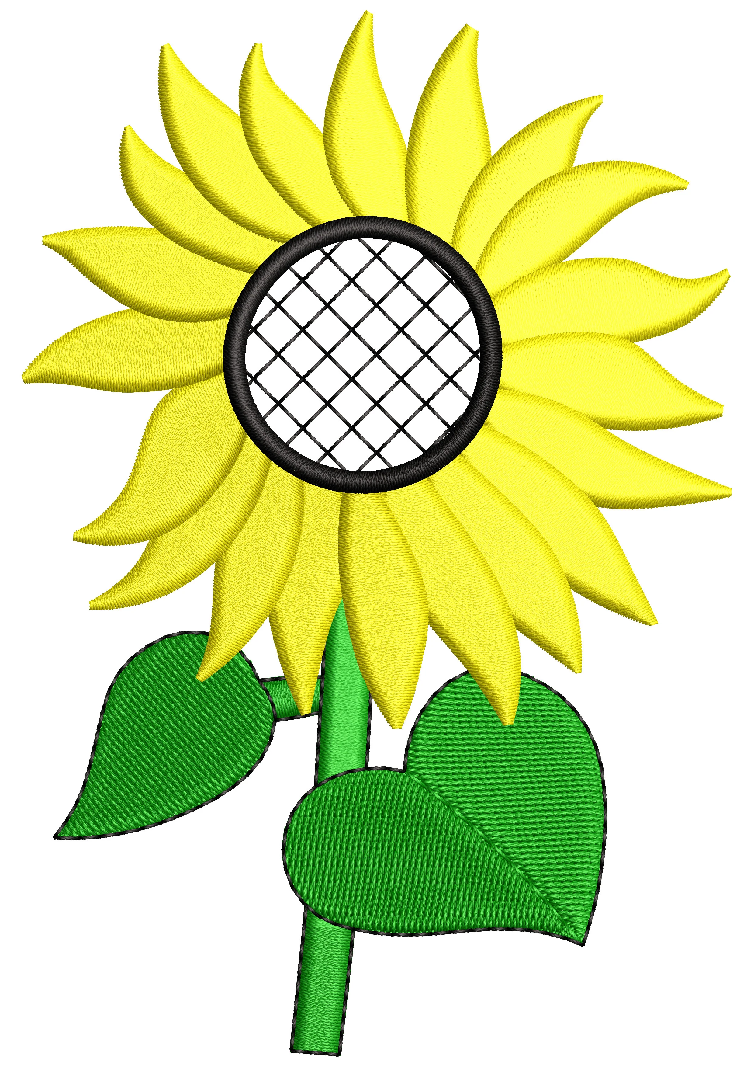 Sun Flower Embroidery Design