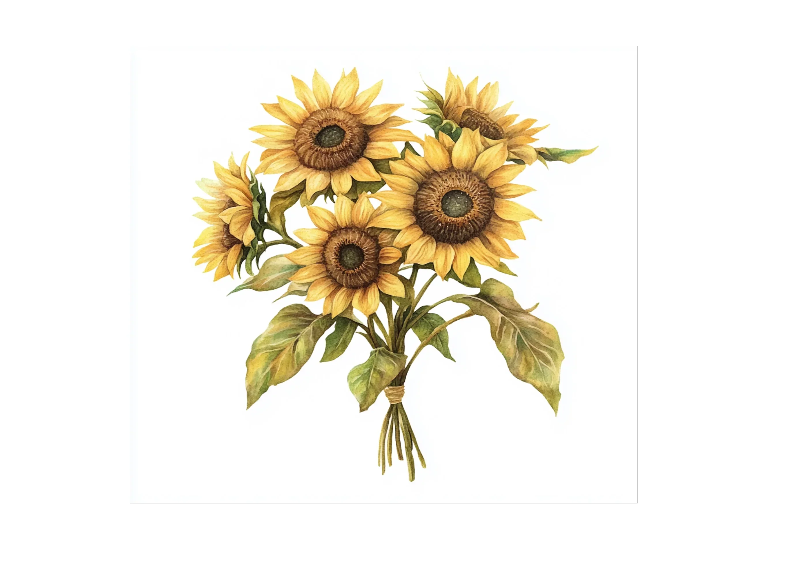 Sunflower Bouquets Clipart Bundle - Image 2
