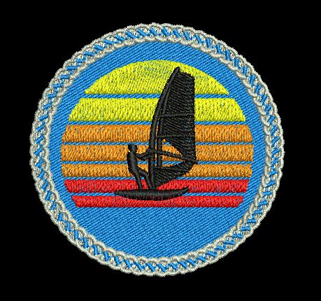 Sunset Style Embroidery Design