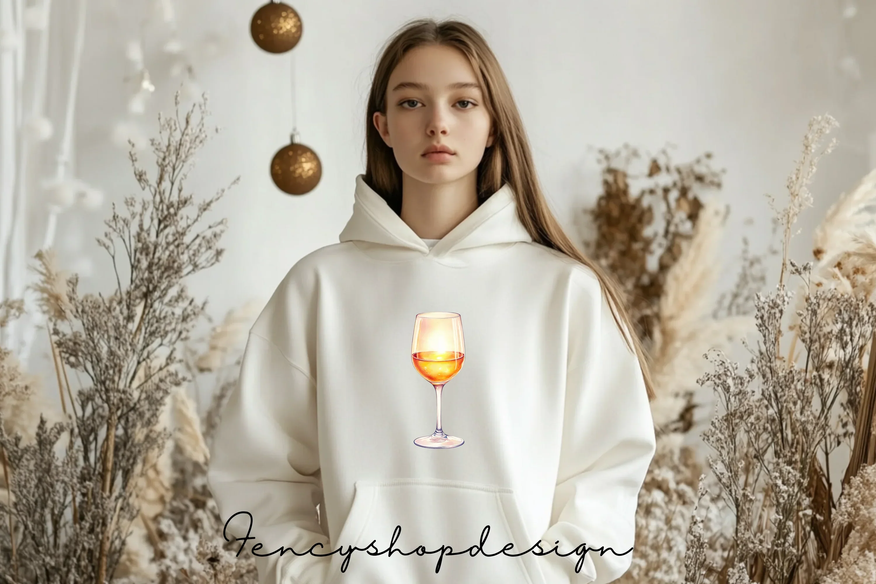 Sunset Wine Glass Clipart Bundle - Image 4