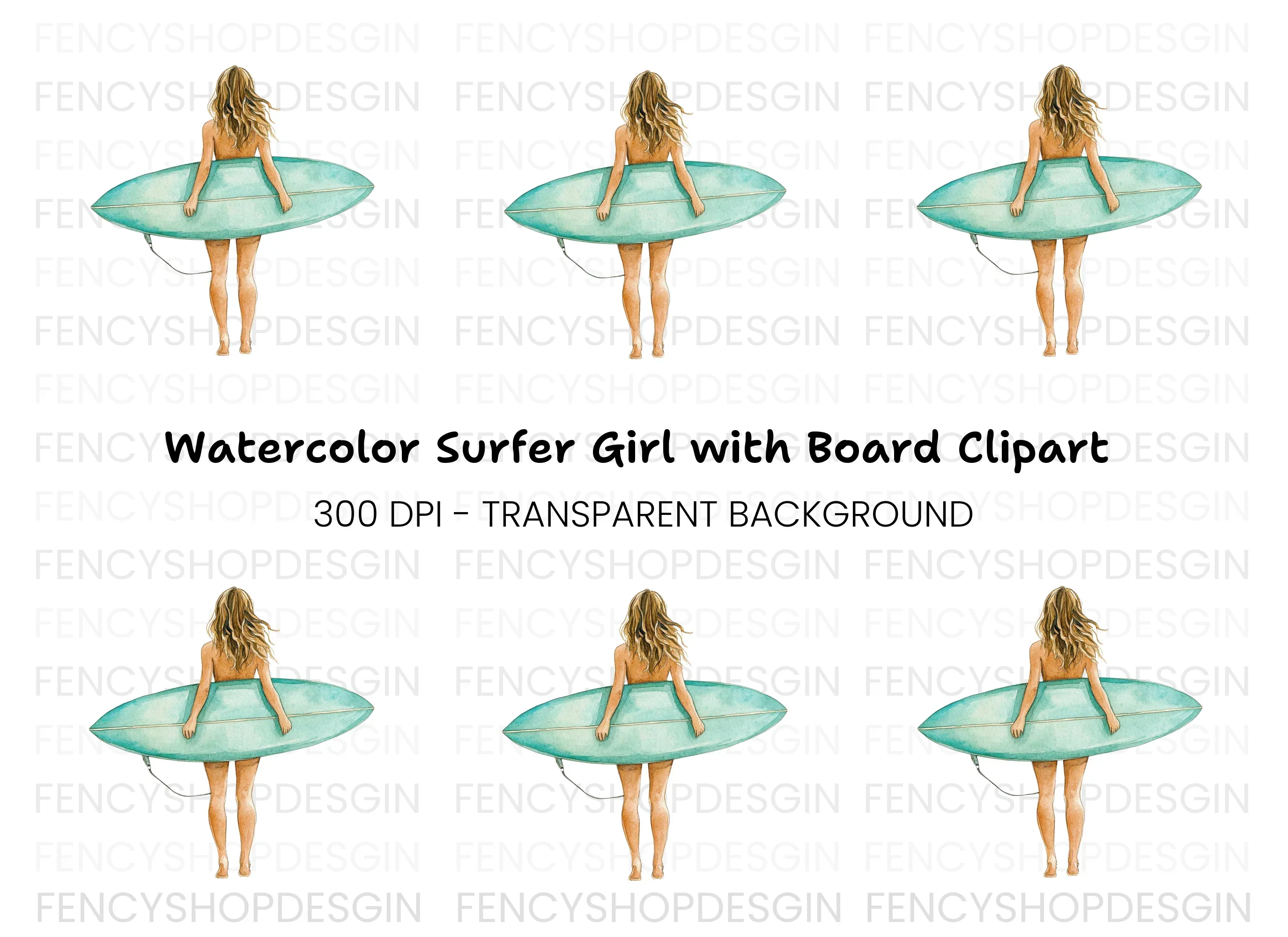 Surfer Summer Fun Clipart Bundle