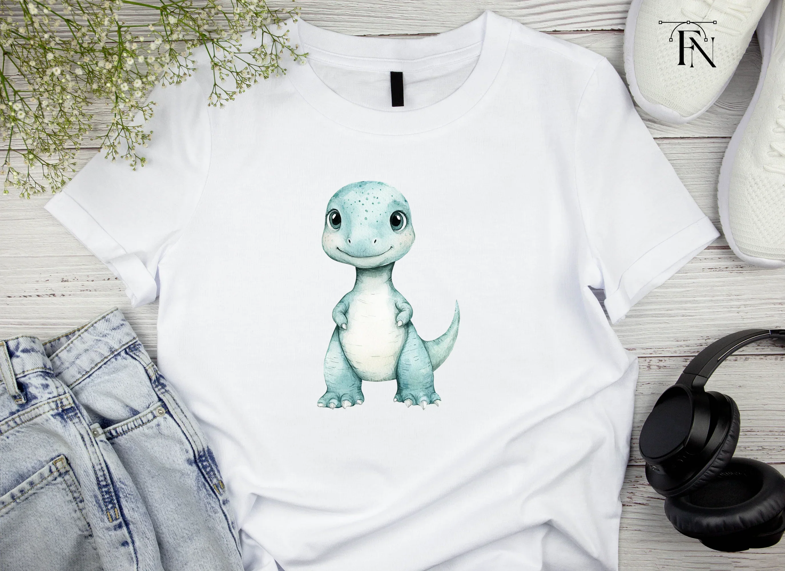 Sweet Baby Dinosaur Duo Clipart Bundle - Image 5