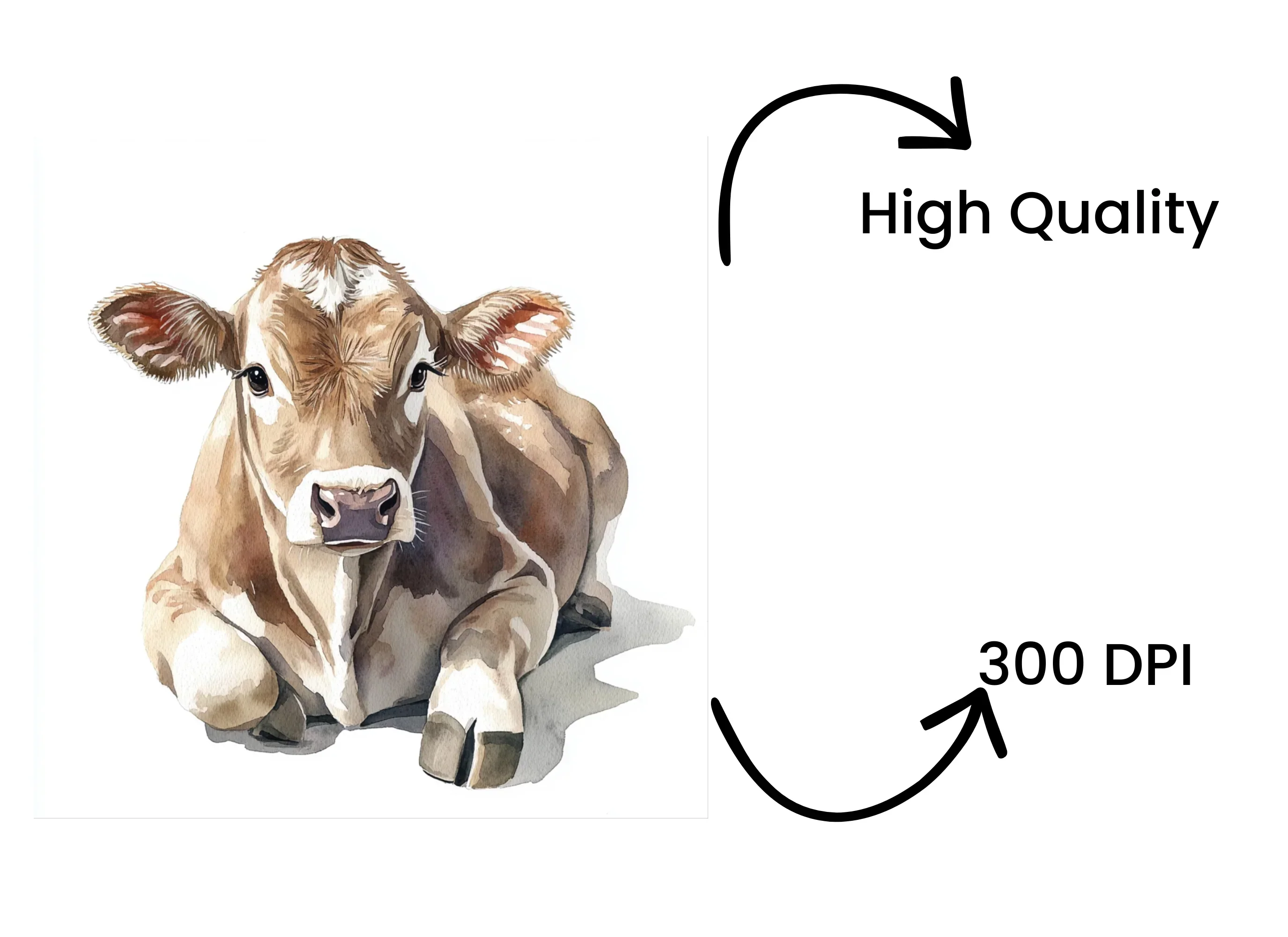 Sweet Calf Clipart Bundle - Image 4