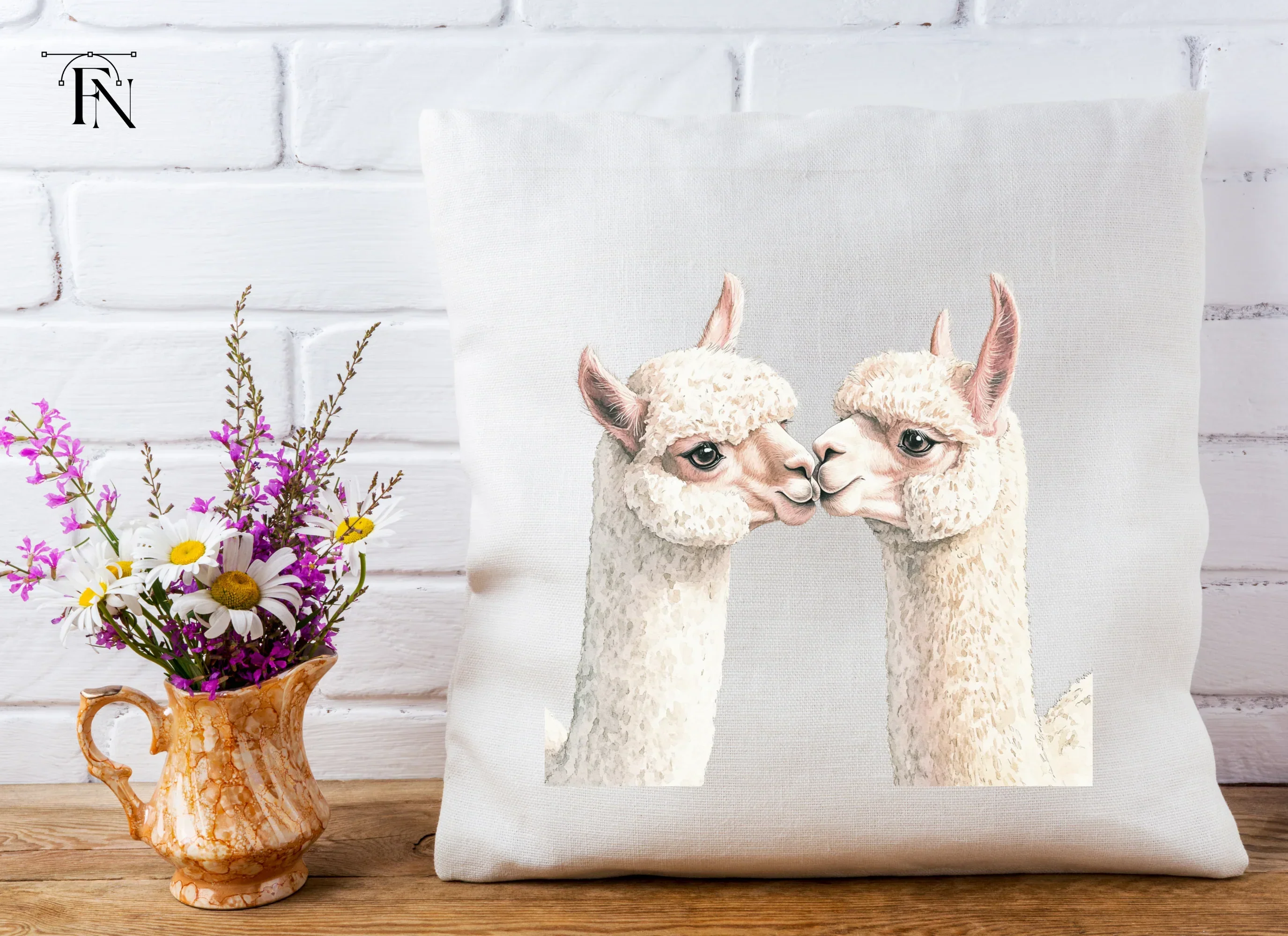 Sweet Llama Couple Love Clipart Bundle - Image 4