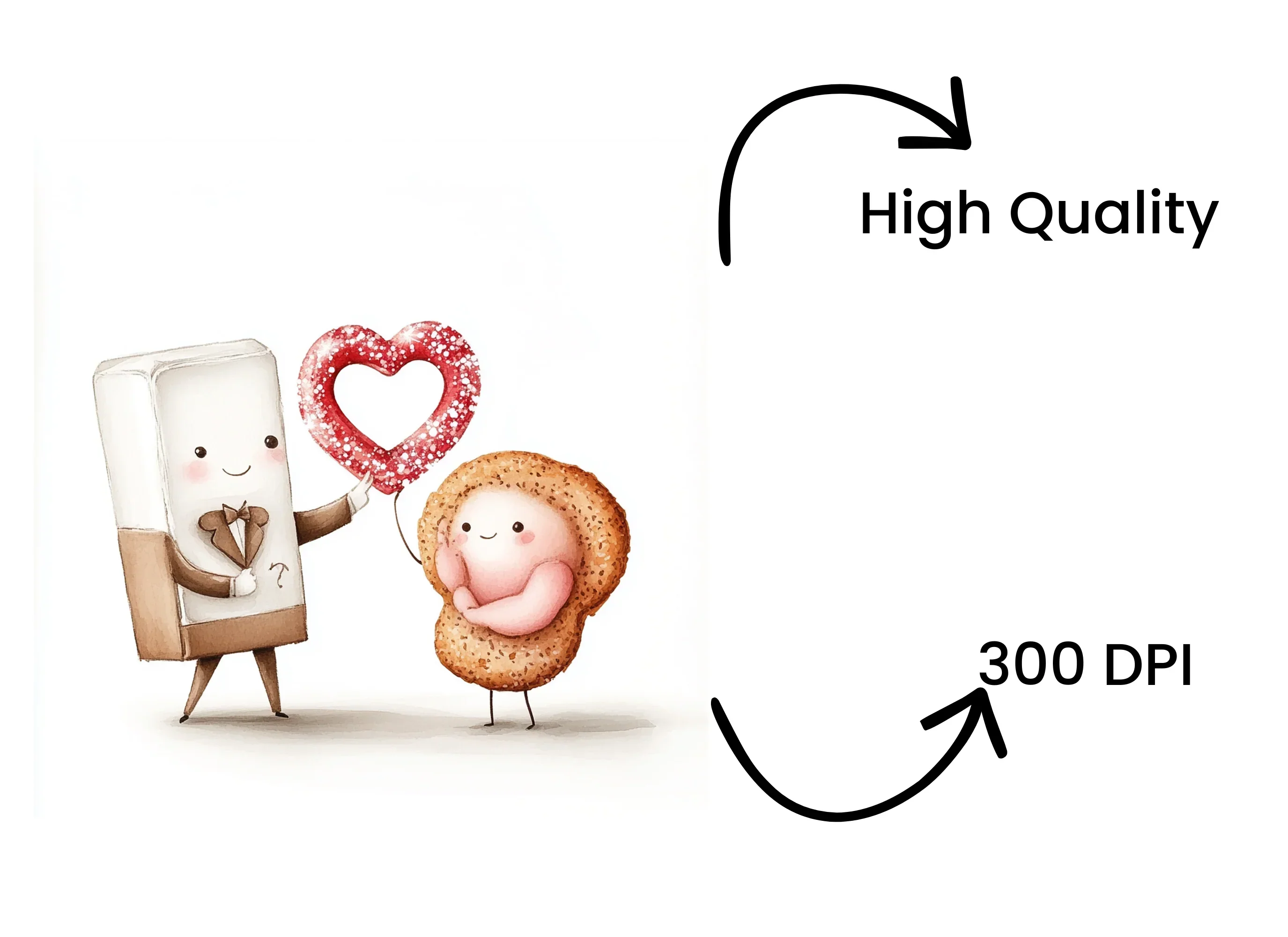 Sweet Milk and Donut Love Clipart Bundle - Image 4