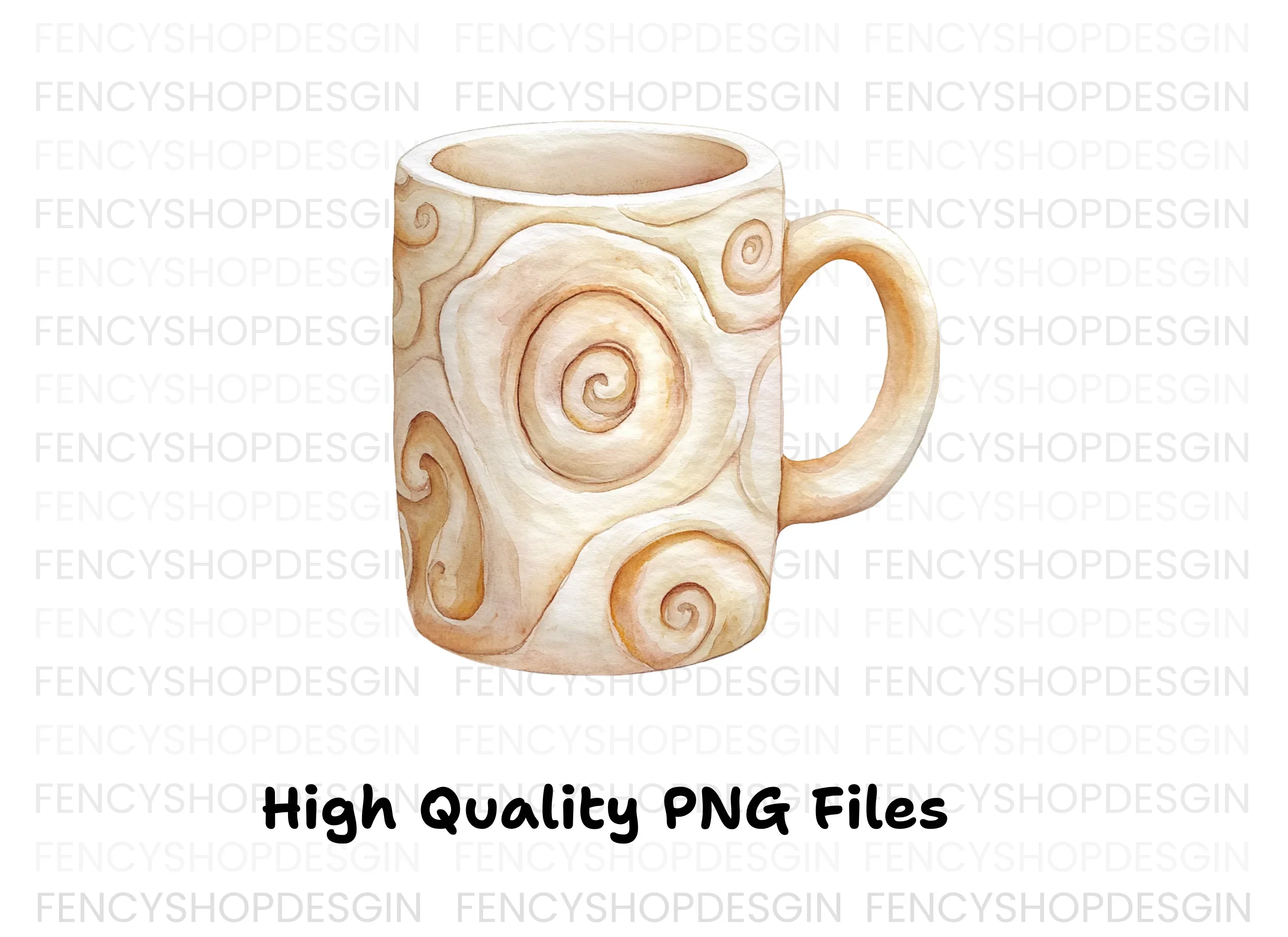 Swirl Pattern Coffee Clipart Bundle - Image 3