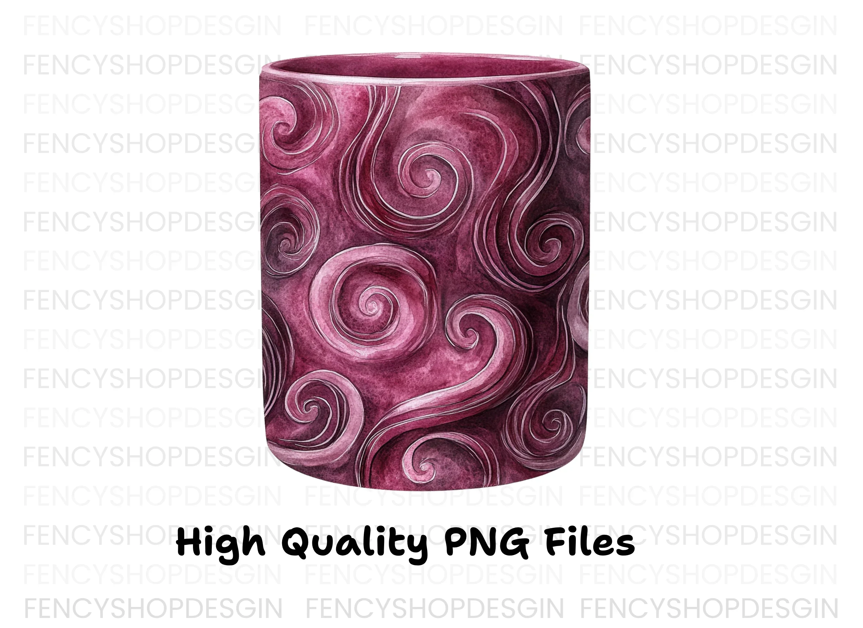 Swirls Pink Clipart Bundle - Image 3