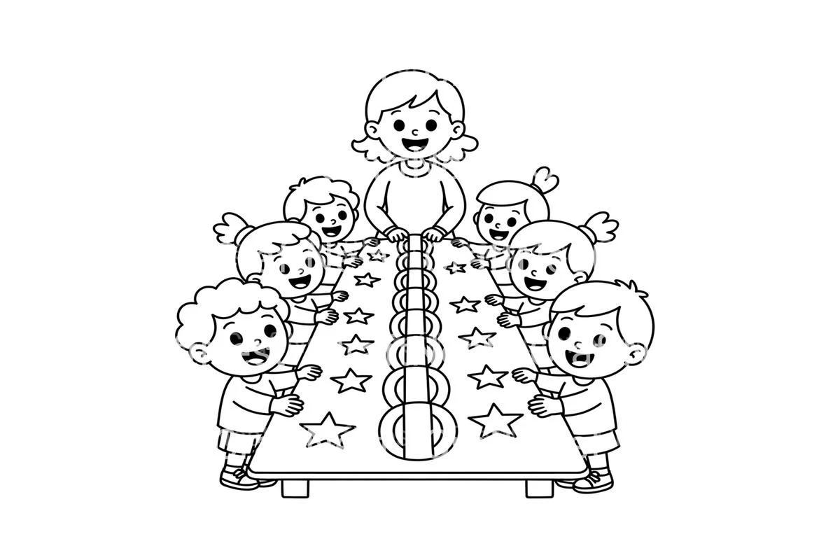 Teacher and Kids Playing Coloring Books - Image 4