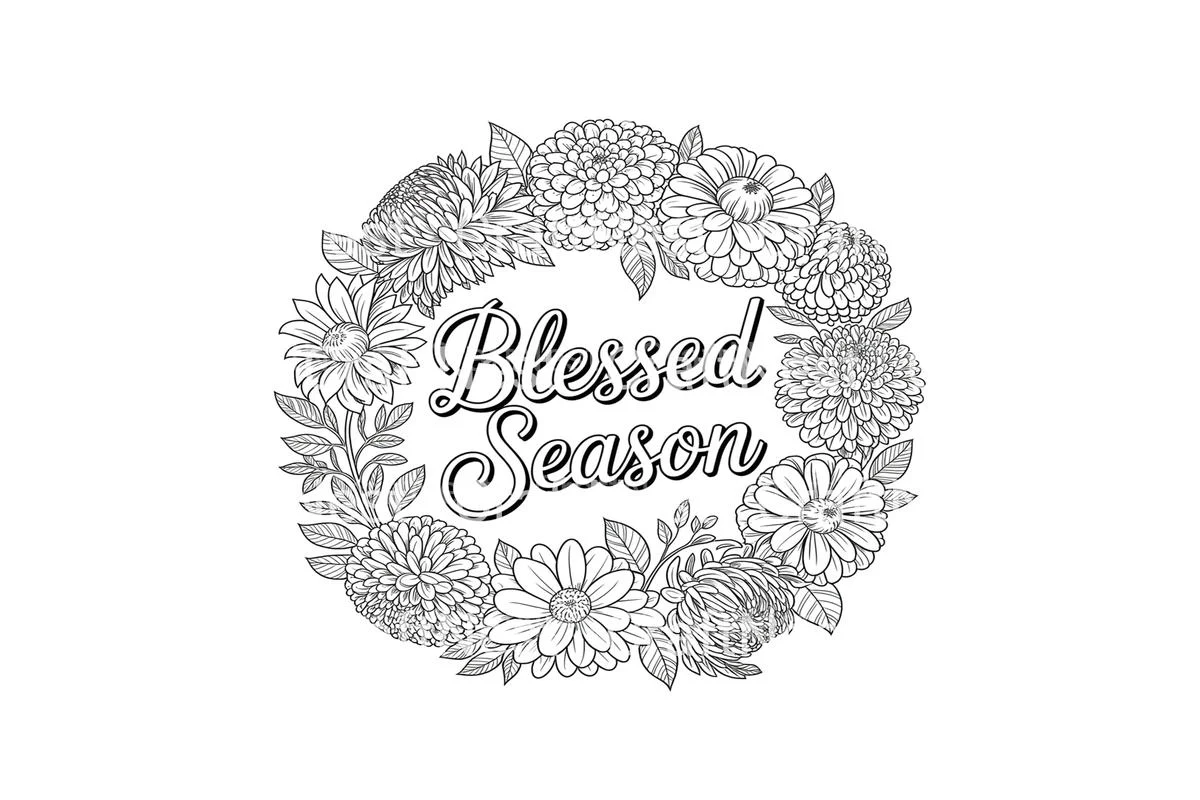 Thankful Season Wreath Coloring Books - Image 3