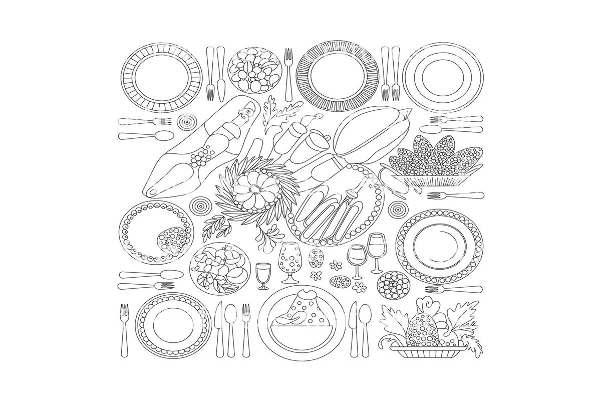 Thanksgiving Feast Coloring Books - Image 3