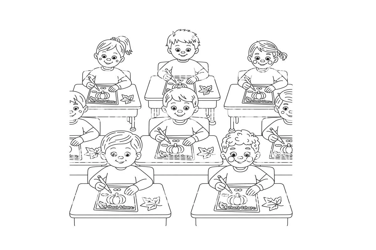 Thanksgiving Kids Coloring Books - Image 2