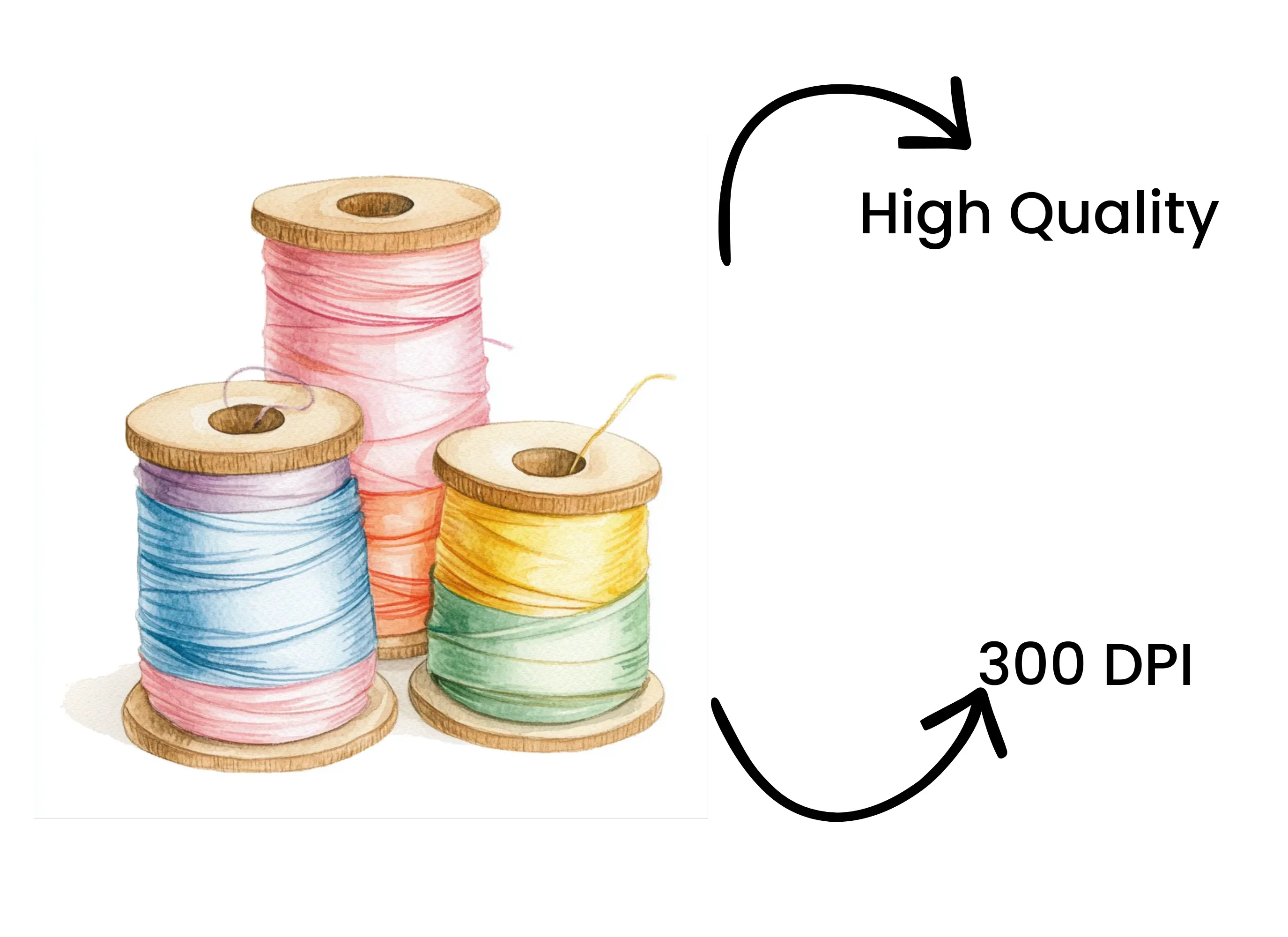Thread Spools Clipart Bundle - Image 4