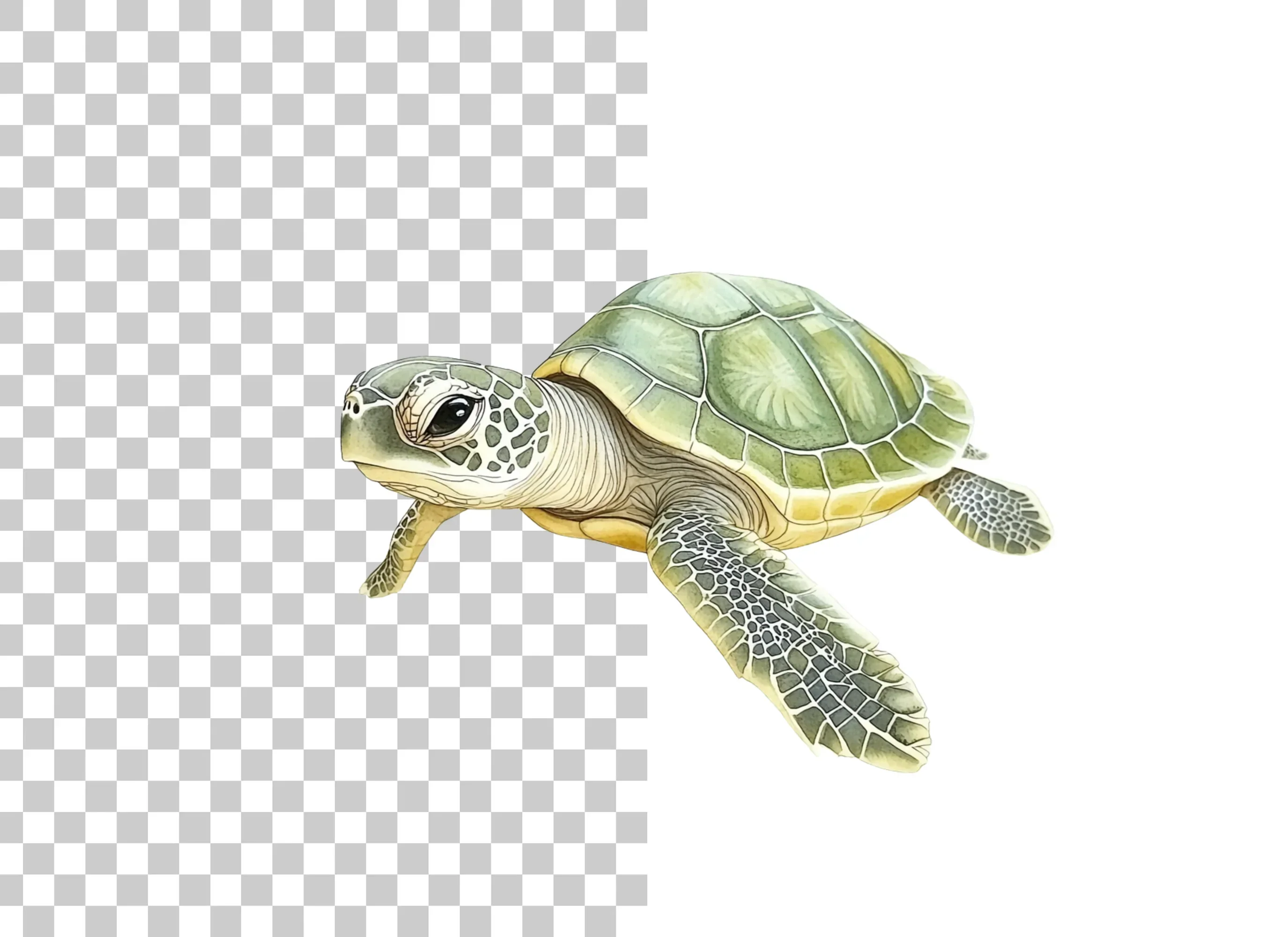 Three Baby Sea Turtles Clipart Bundle - Image 2