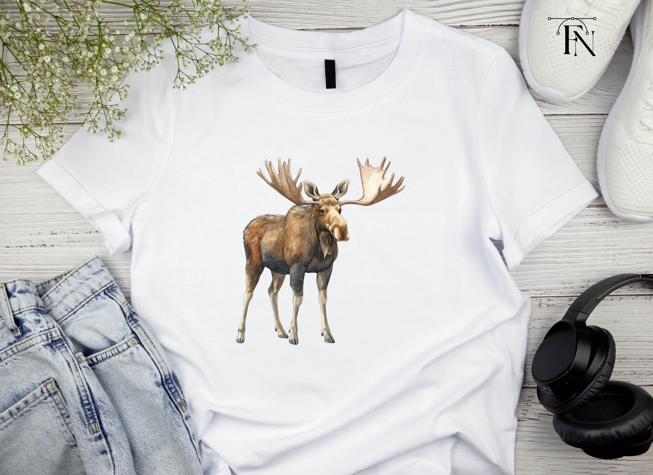 Three Moose Clipart Bundle - Image 6