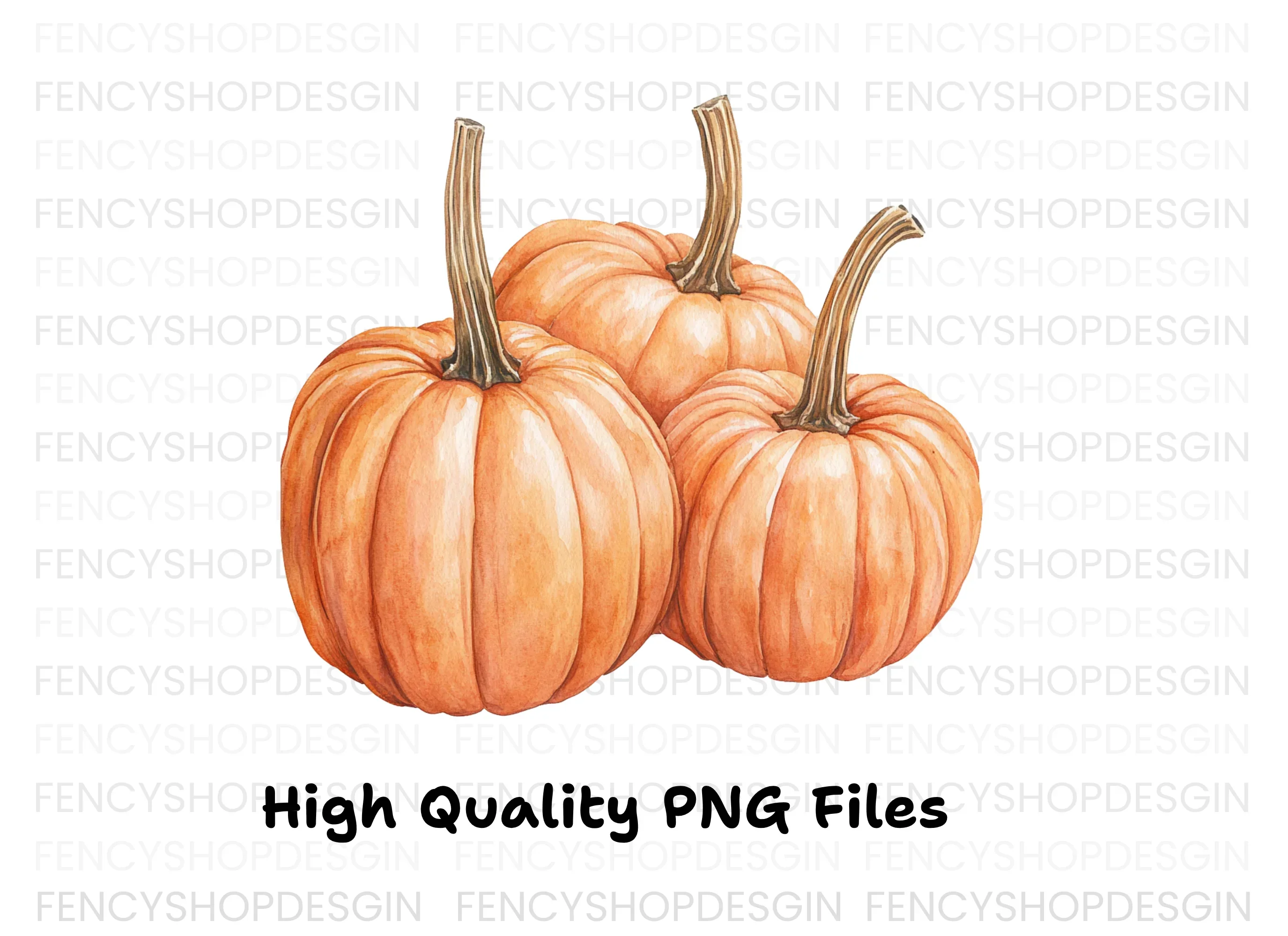 Three Pumpkins Clipart Bundle - Image 3
