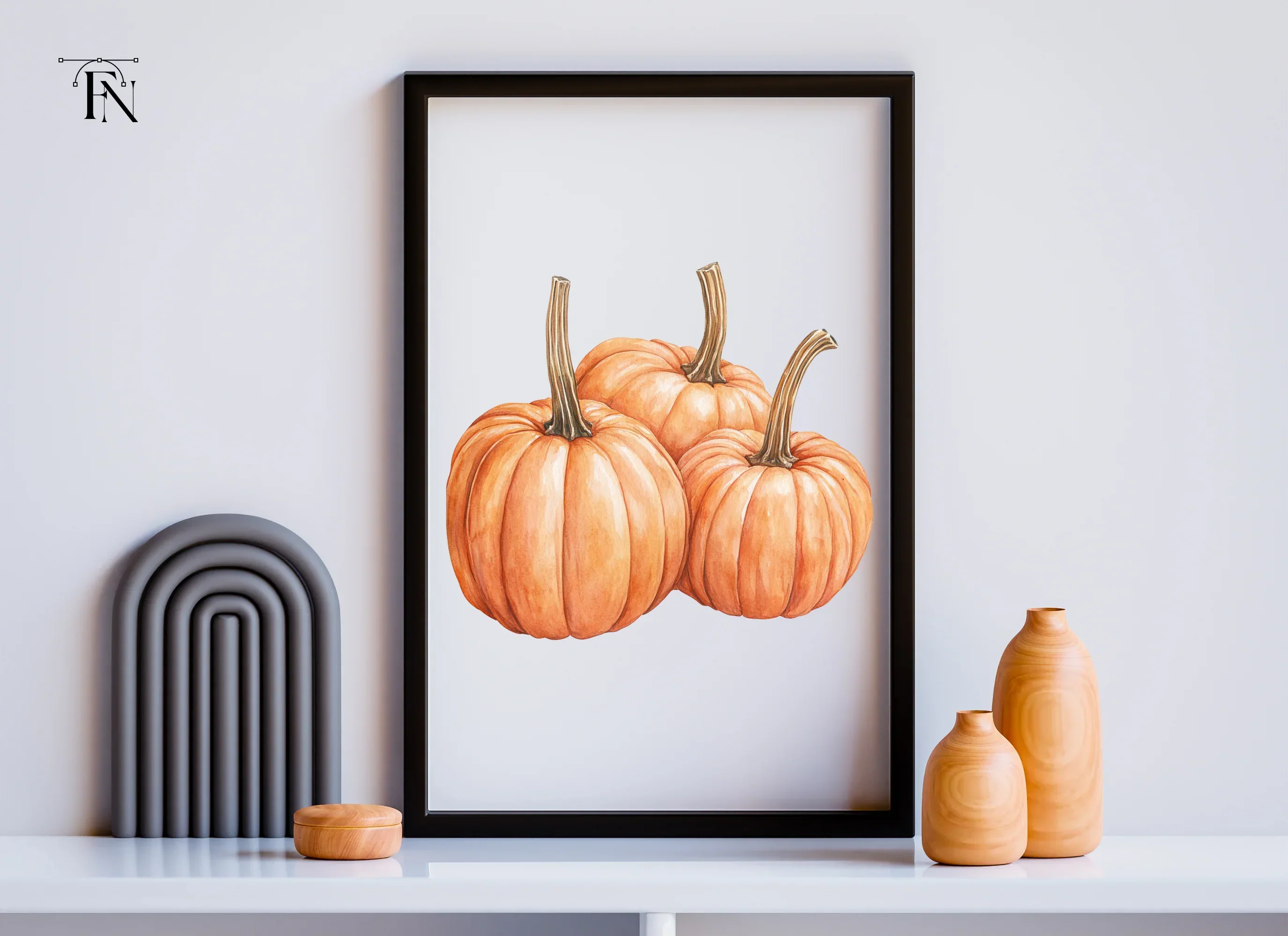 Three Pumpkins Clipart Bundle - Image 6