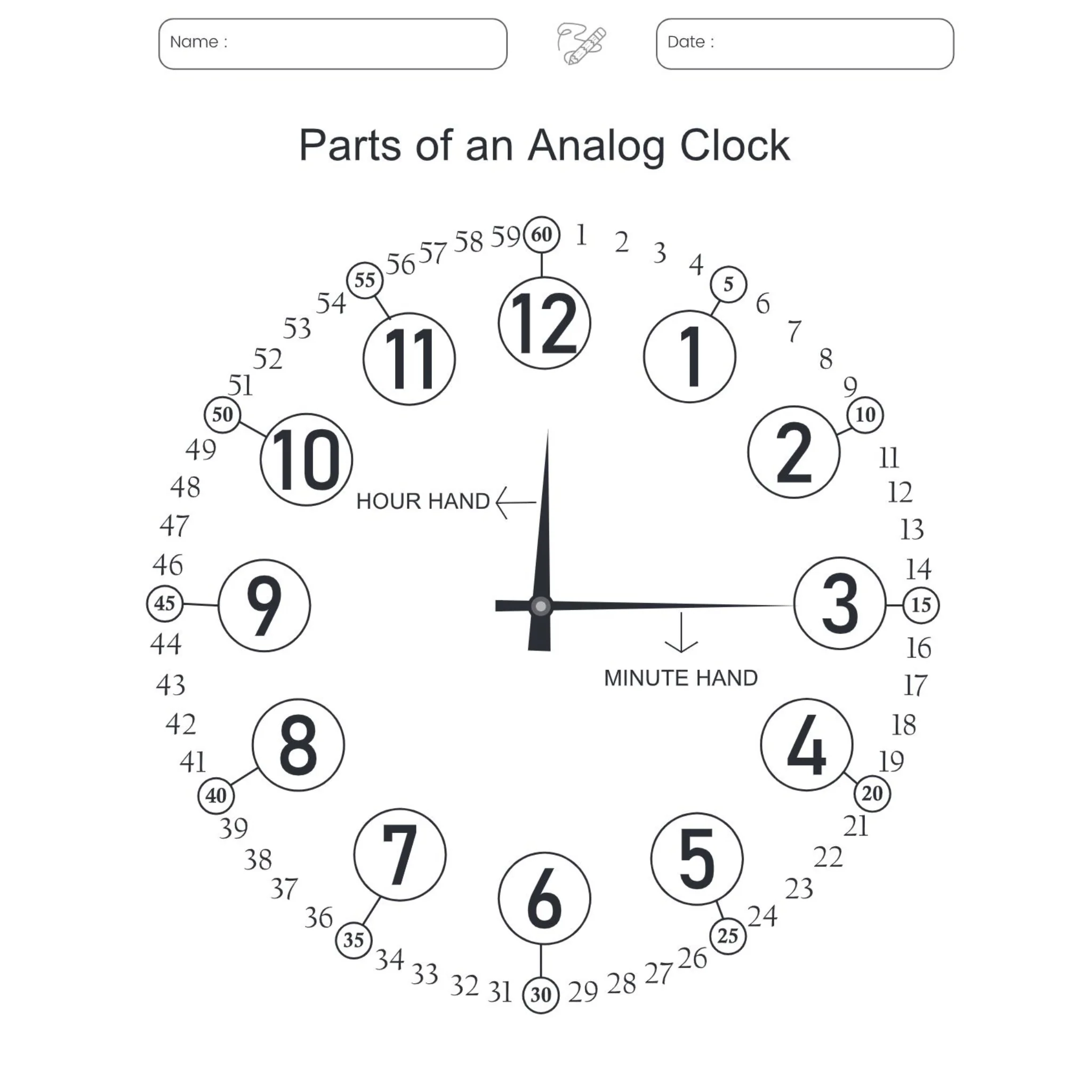 Time Learning Clock Workbook