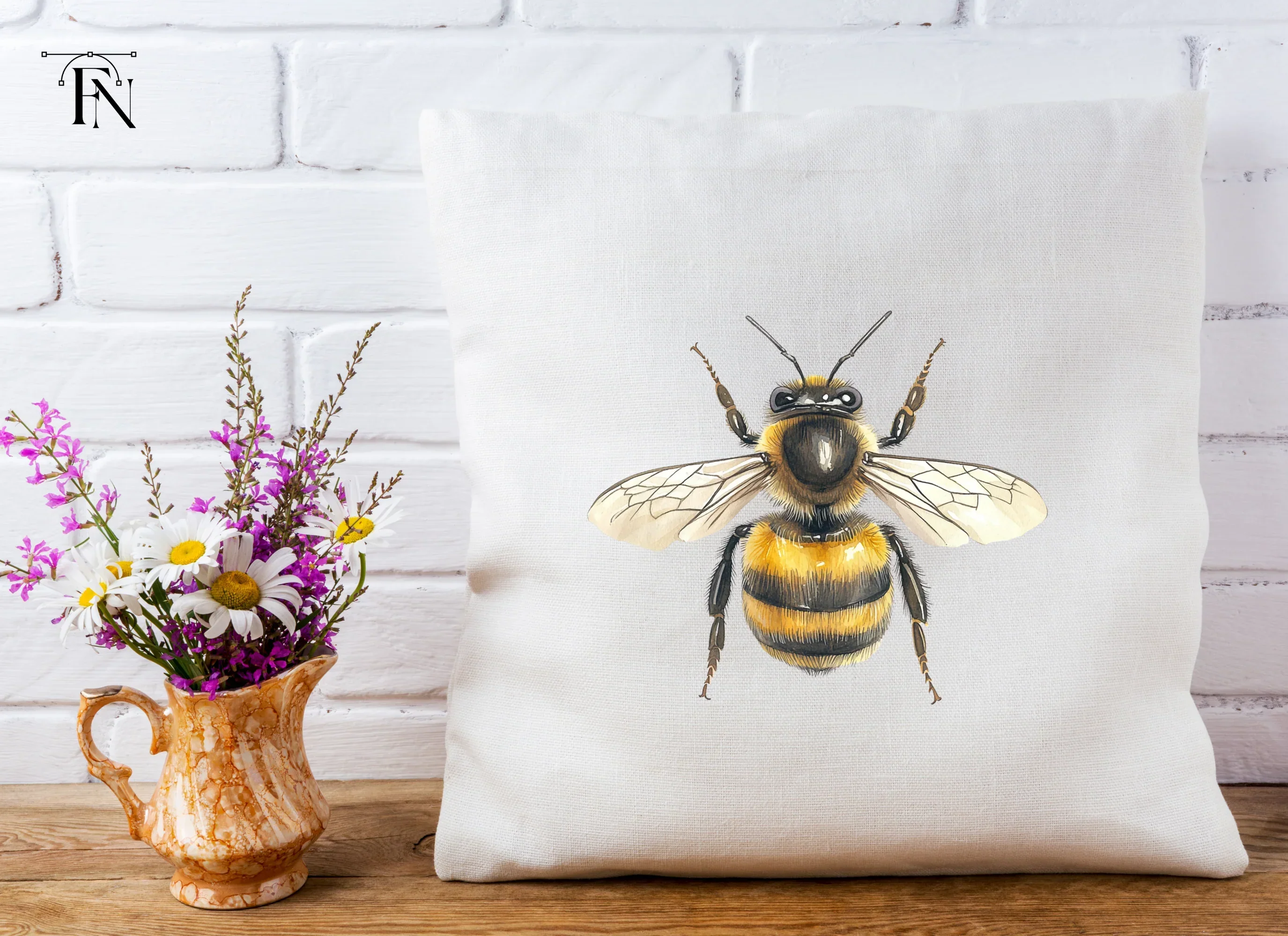 Top Down Bumblebee Clipart Bundle - Image 4
