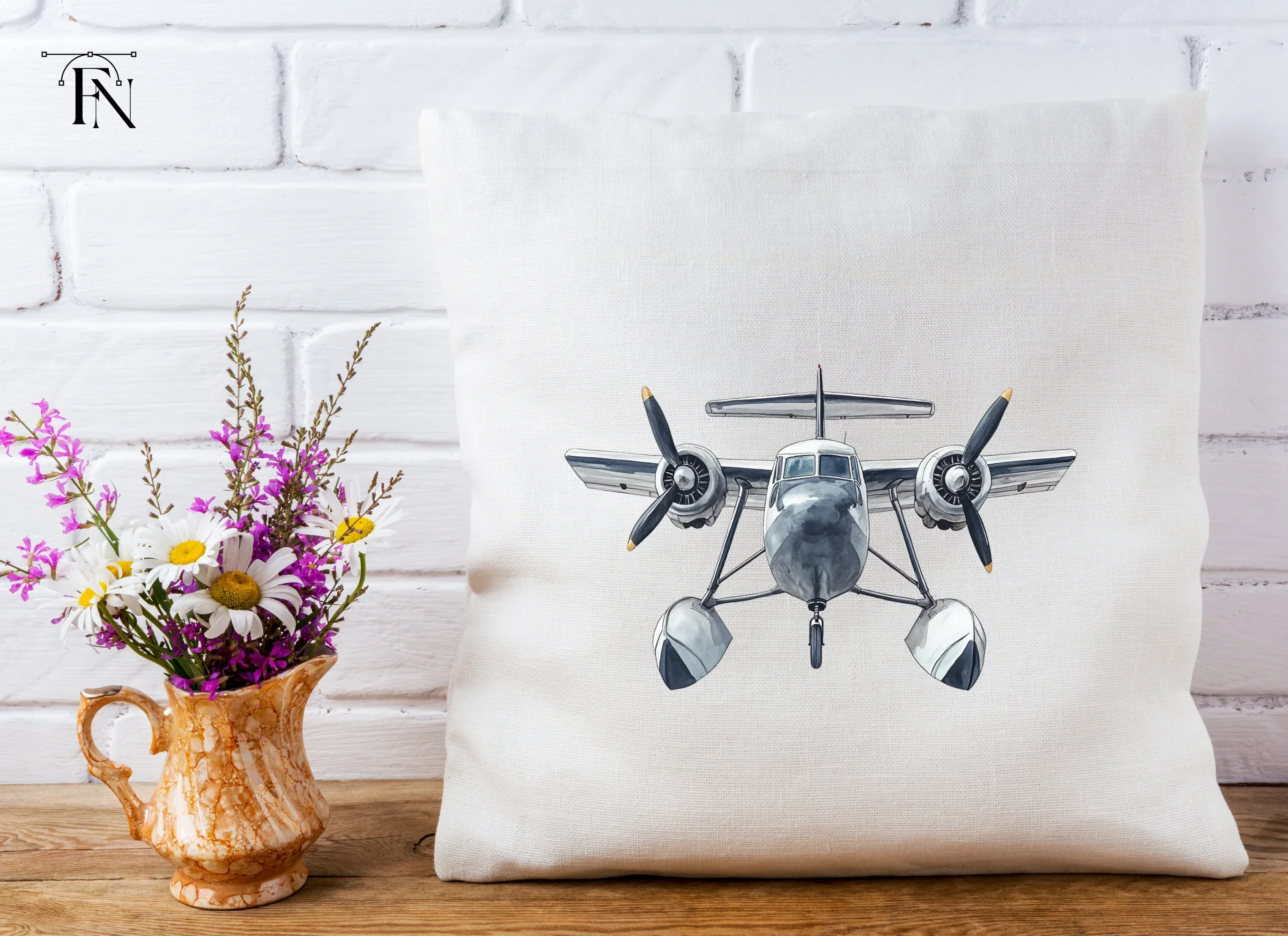 Top View Seaplane Clipart Bundle - Image 4
