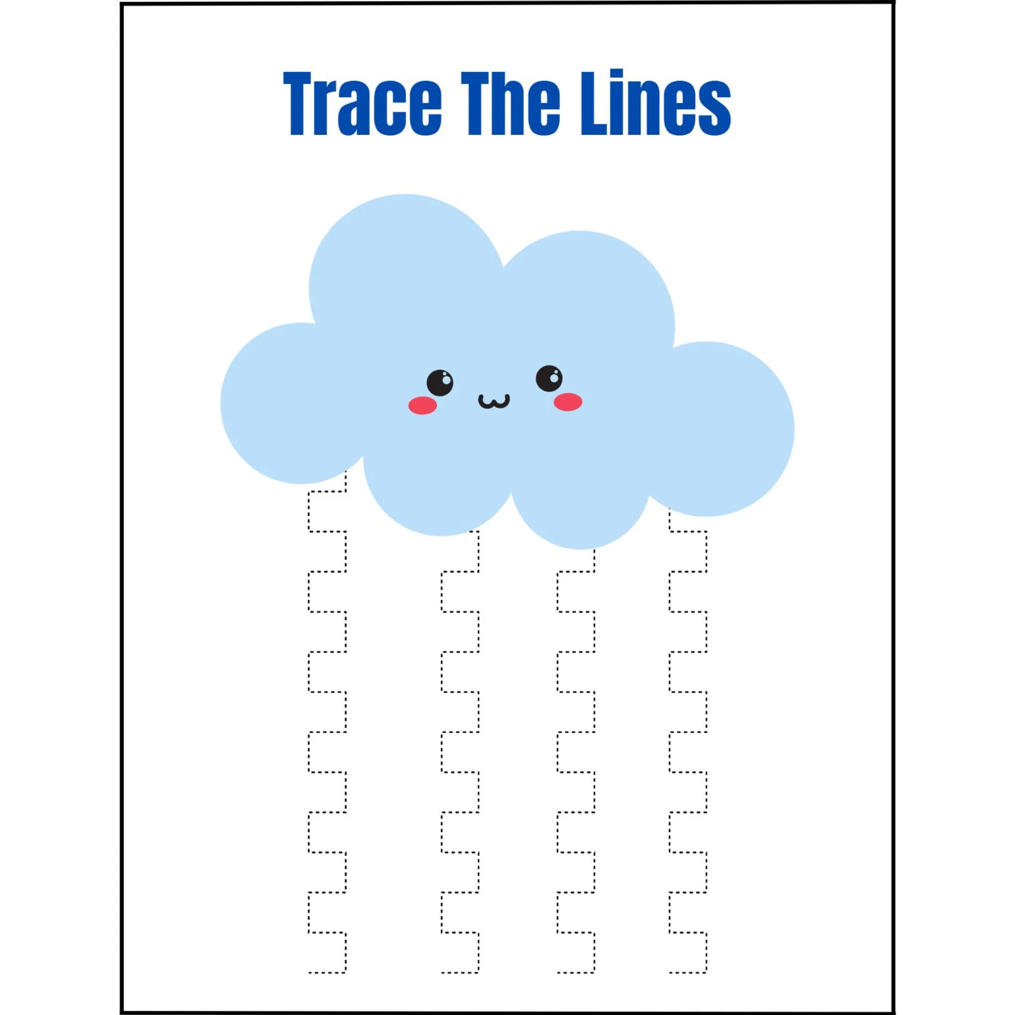 Trace the Lines Pattern Practice - Image 2