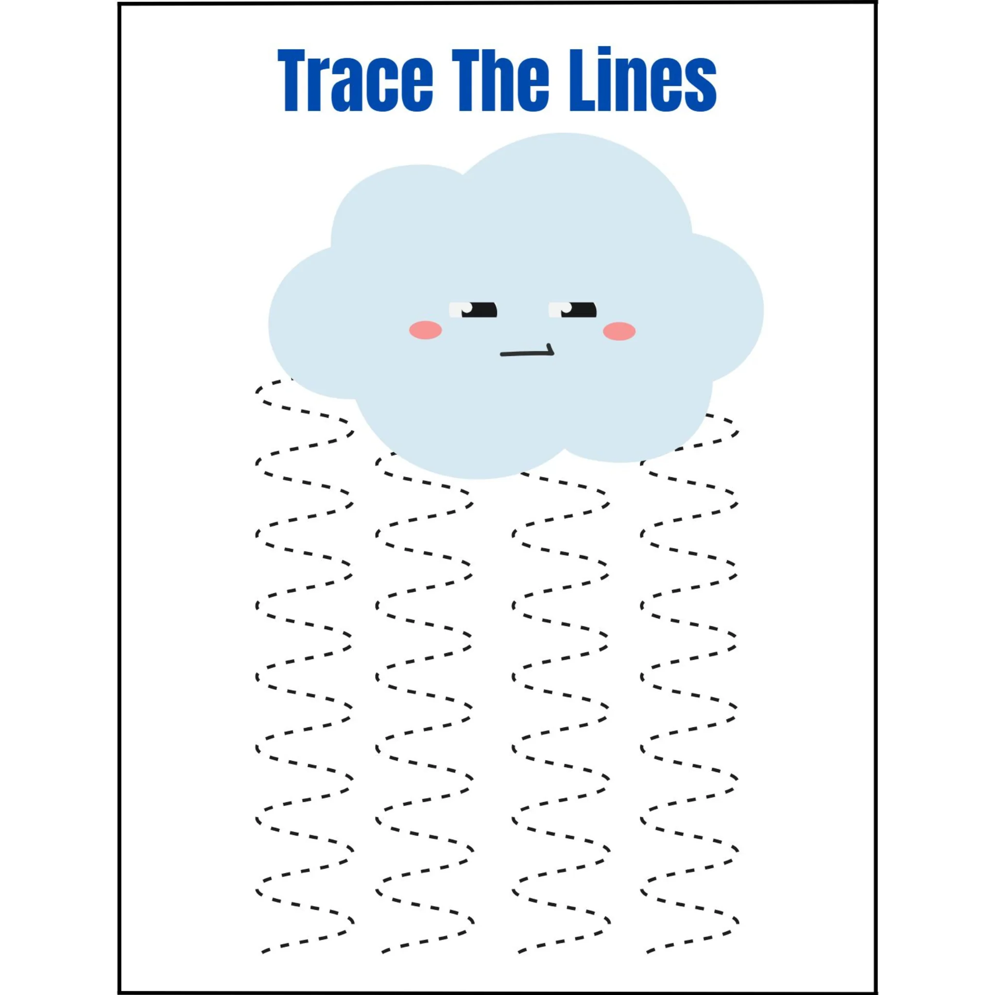 Trace the Lines Pattern Practice - Image 3
