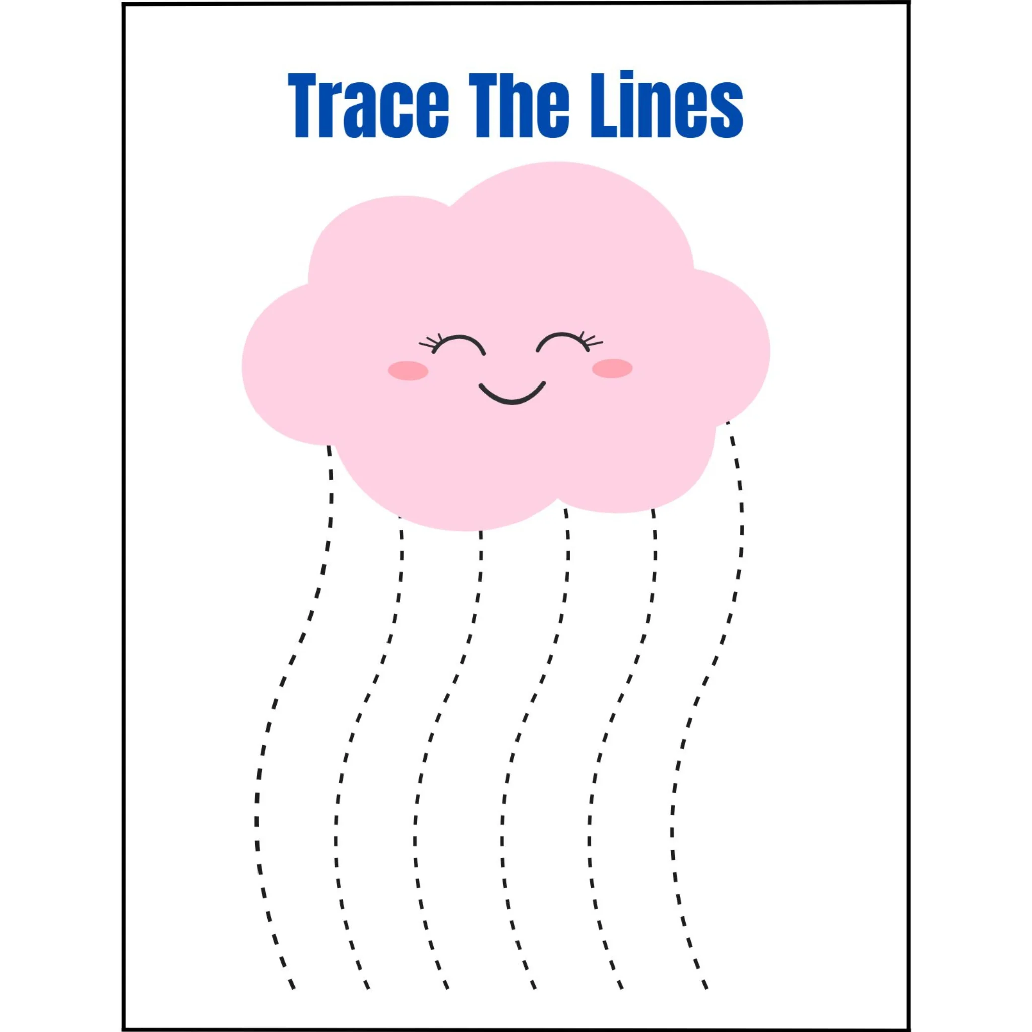 Trace the Lines Pattern Practice - Image 4