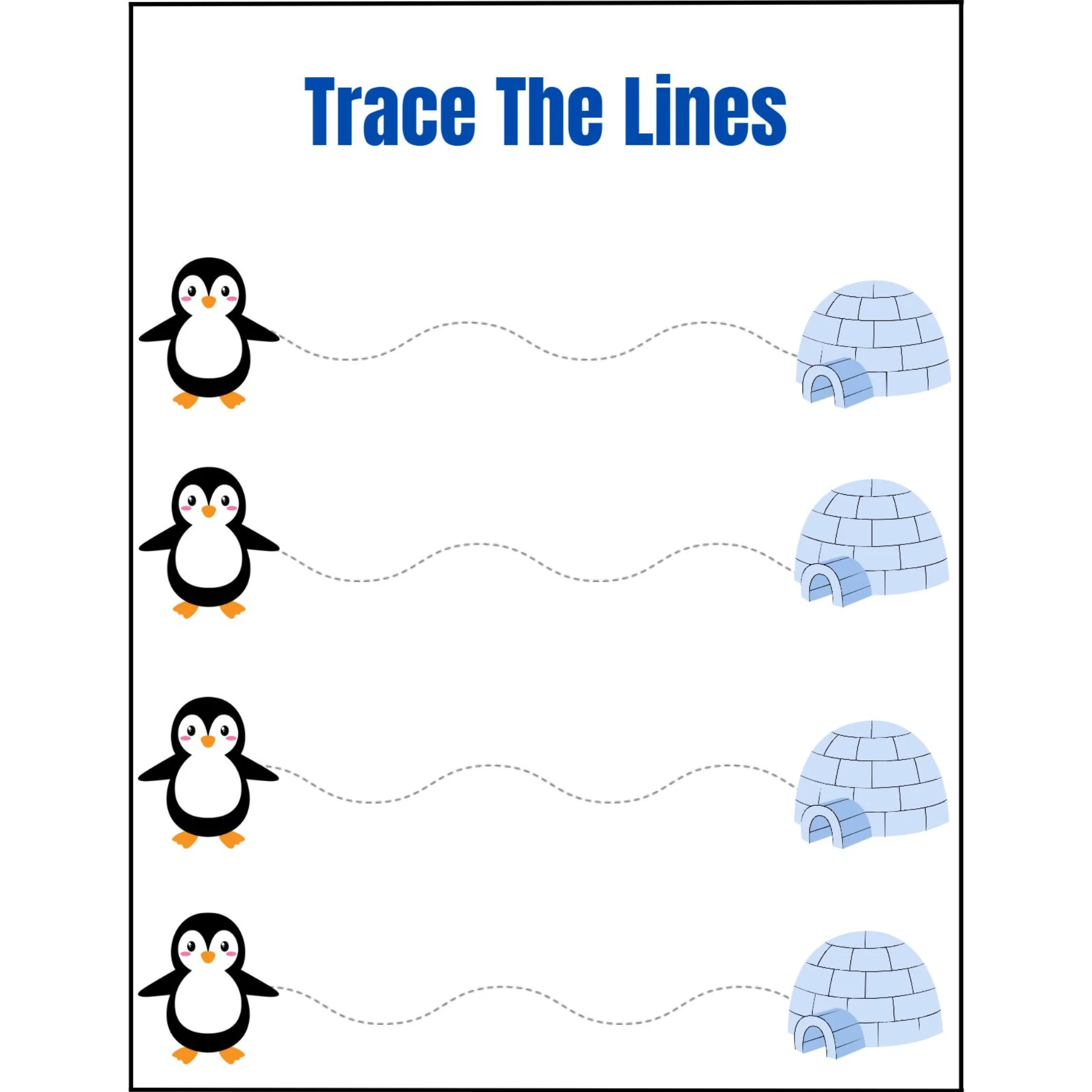 Trace the Lines Prewriting Practice - Image 5