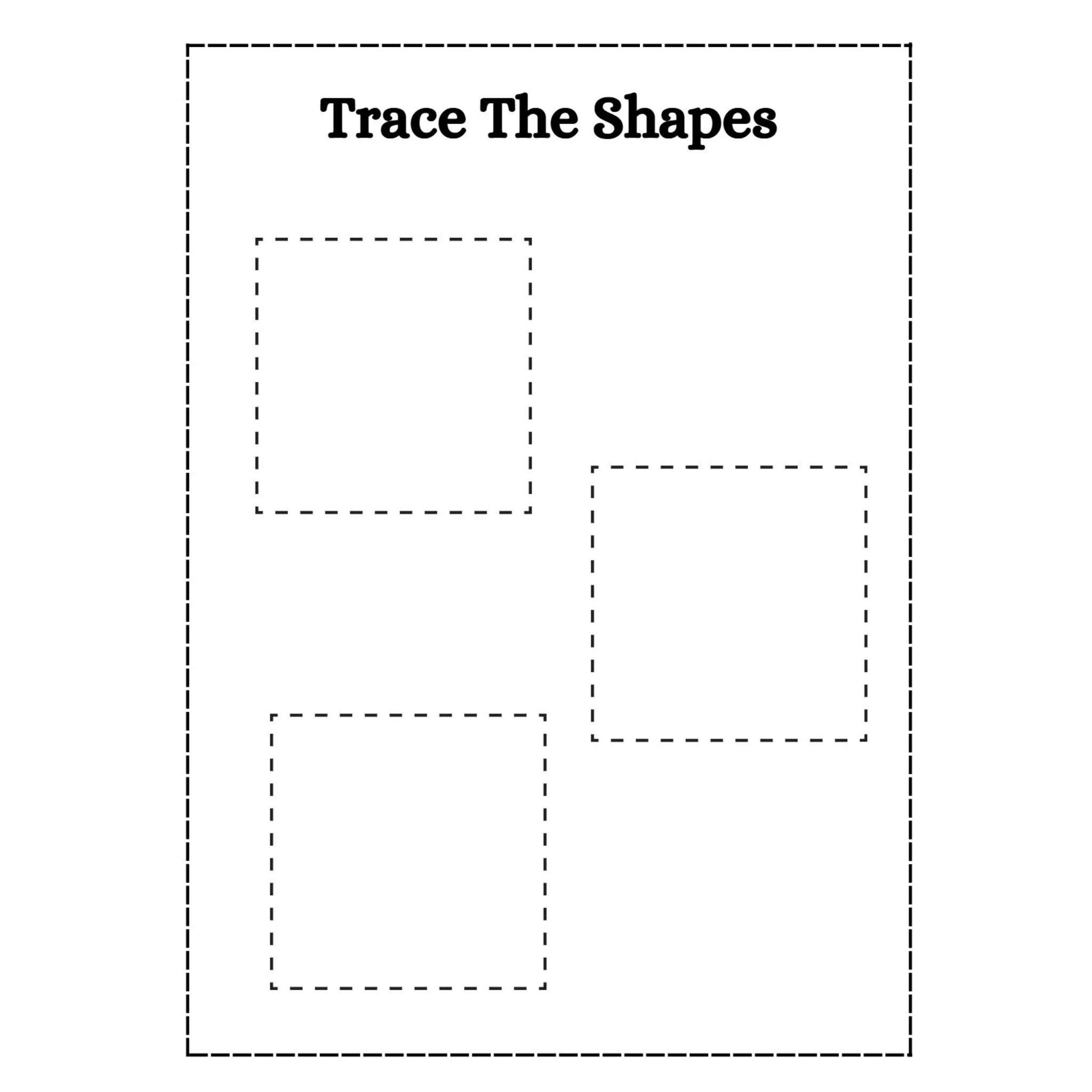 Trace the Shapes Worksheets