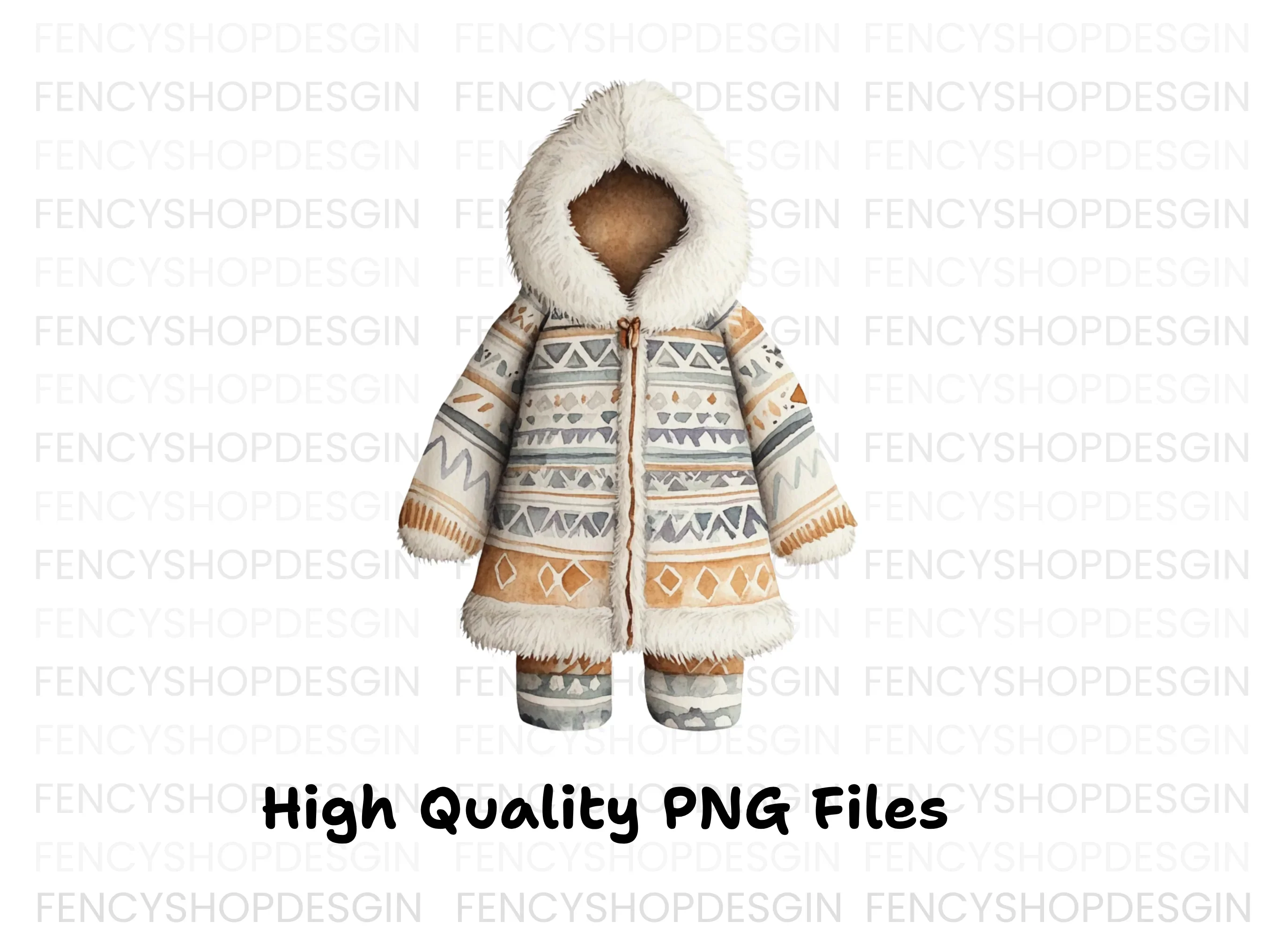 Traditional Inuit Clothing Clipart Bundle - Image 3