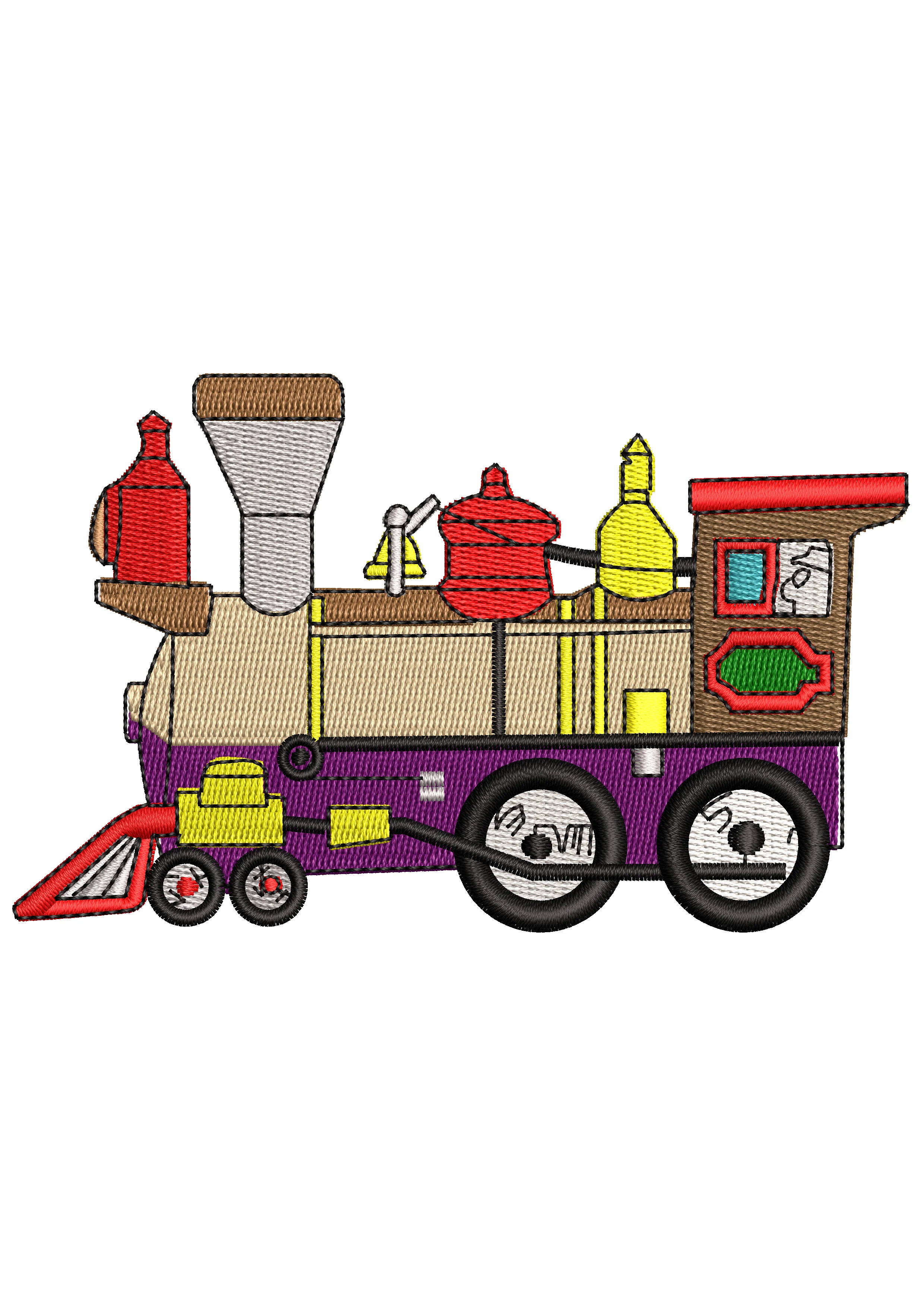 Train Embroidery Design